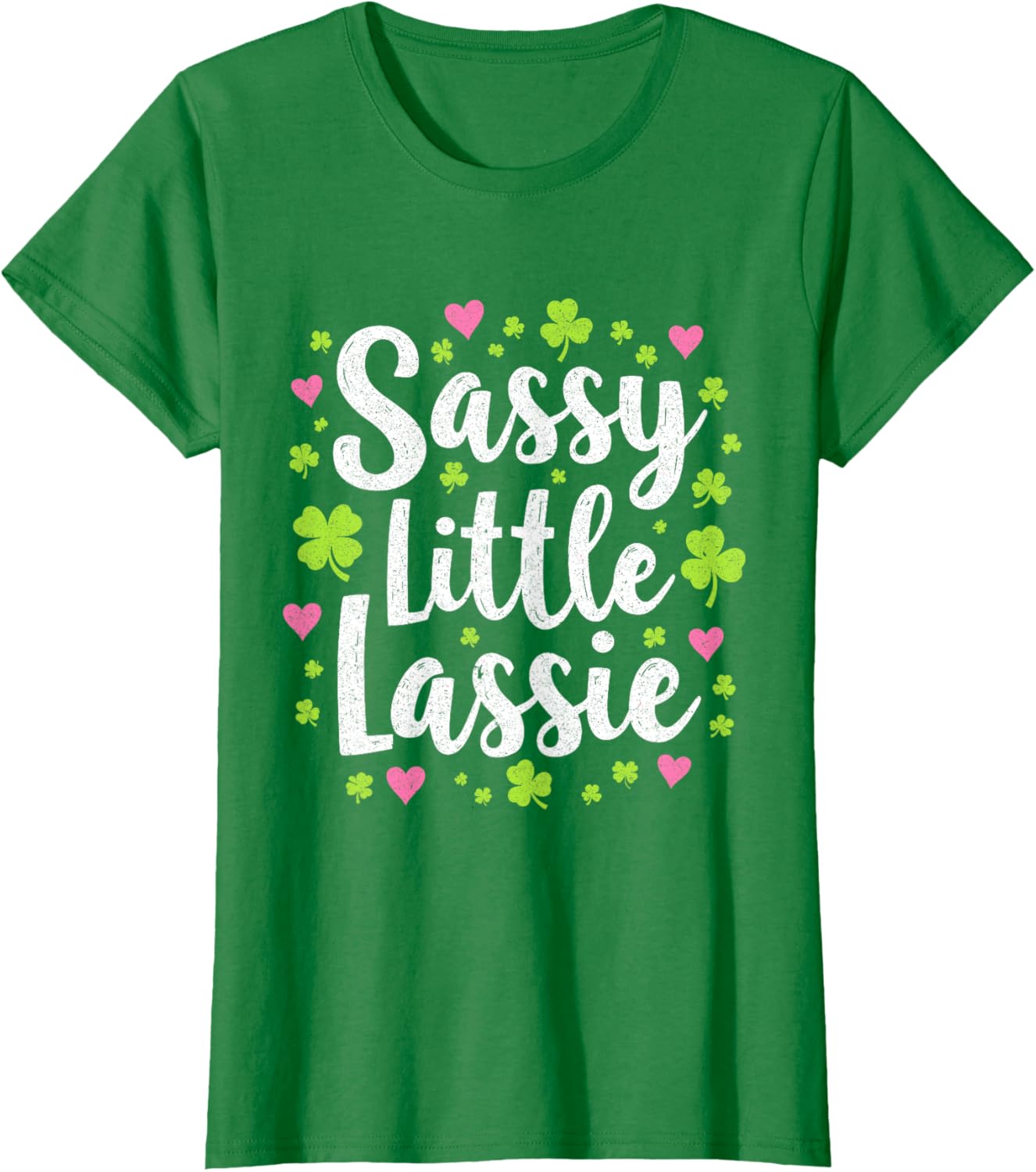 Sassy St Patrick's Day T-Shirt for Girls - Cute Little Lassie Design - 3