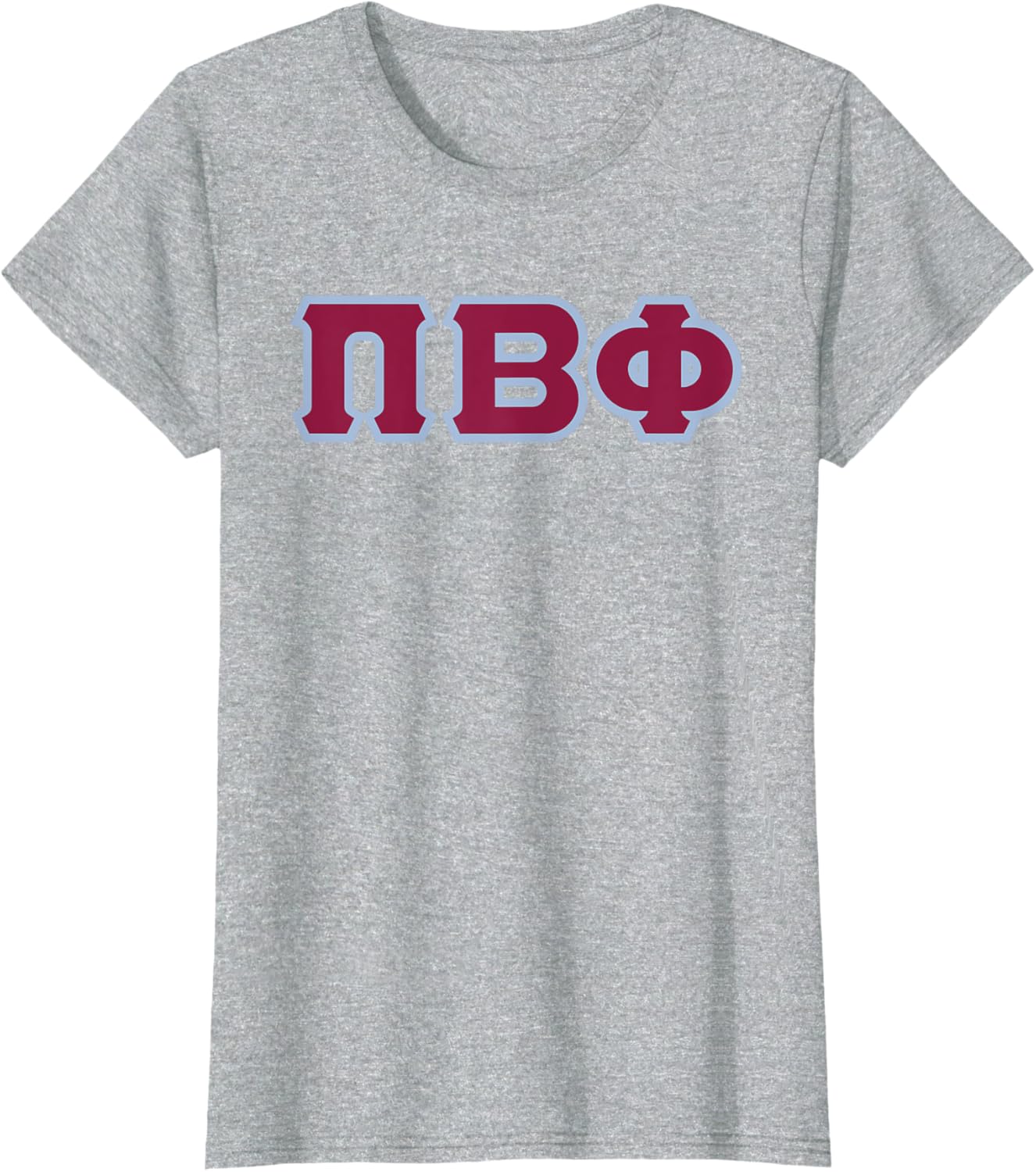 Pi Beta Phi Official Licensed T-Shirt with Silver Blue Letters for Women - 8