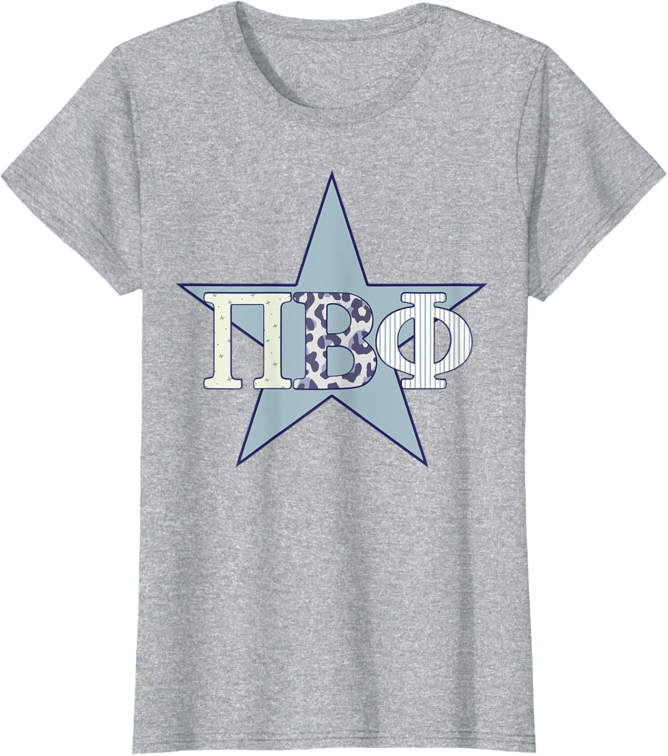 Pi Beta Phi Official Patchwork Star T-Shirt for Stylish Sorority Wear - 5