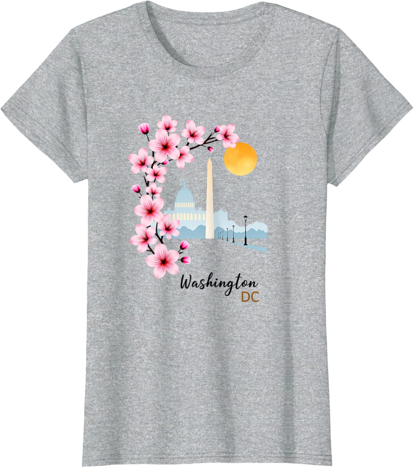 Retro Washington DC Pride Cherry Blossom T-Shirt for Vintage Lovers - 4