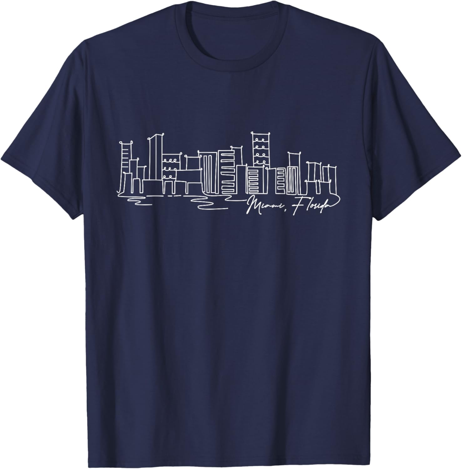 Signature Miami City Skyline T-Shirt Florida Souvenir Gift for Everyone - 17