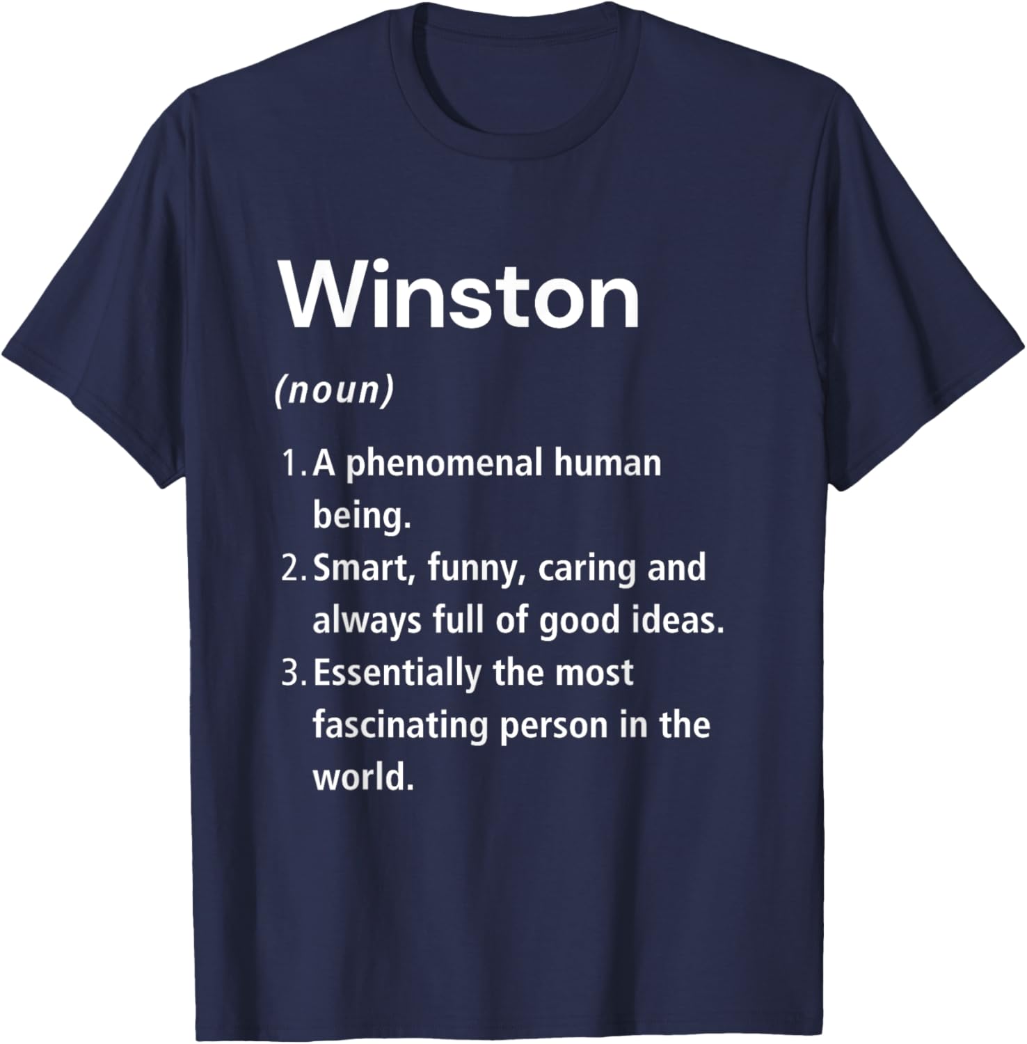 Winston Name Definition Funny Dictionary T-Shirt for Humorous Style - 6