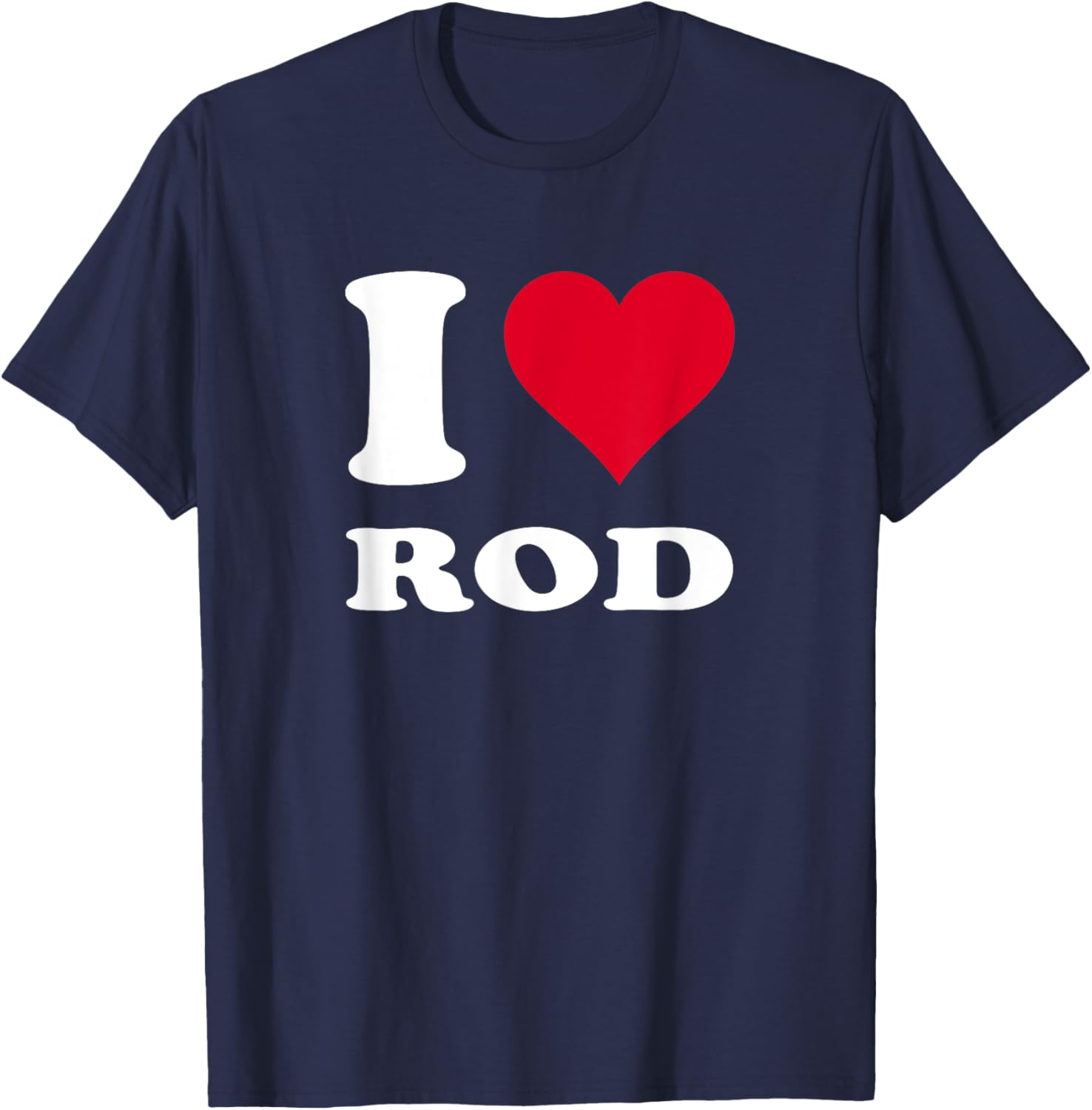 Red Heart I Love Rod T-Shirt for Stylish Comfort and Fun Fashion - 2