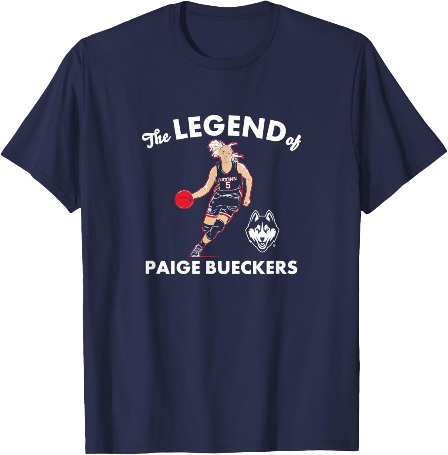 UConn Huskies Basketball Paige Bueckers Legend T-Shirt for Fans - 1
