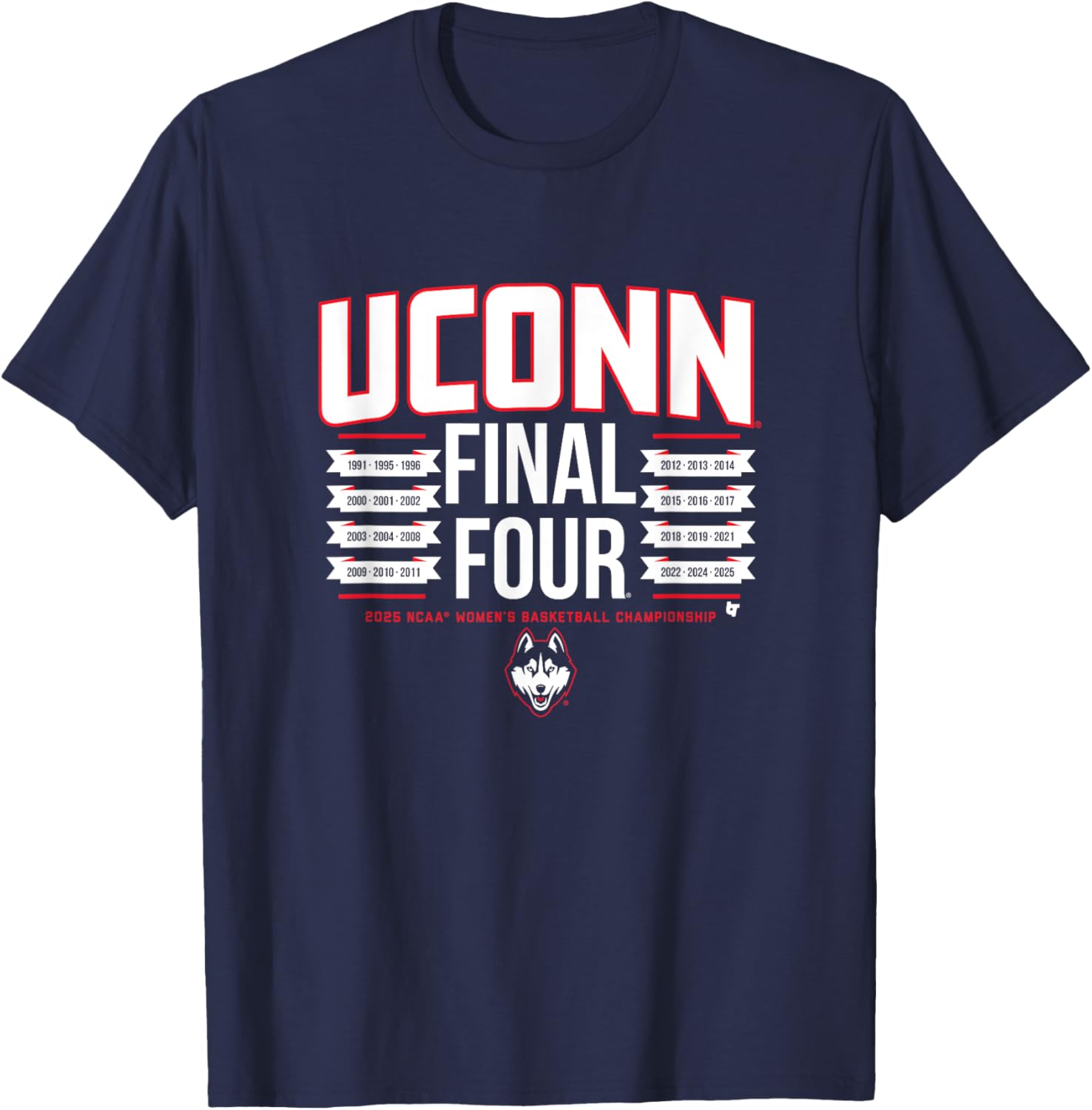 UConn Women's Basketball Final Fours NCAA T-Shirt for Fans - 2