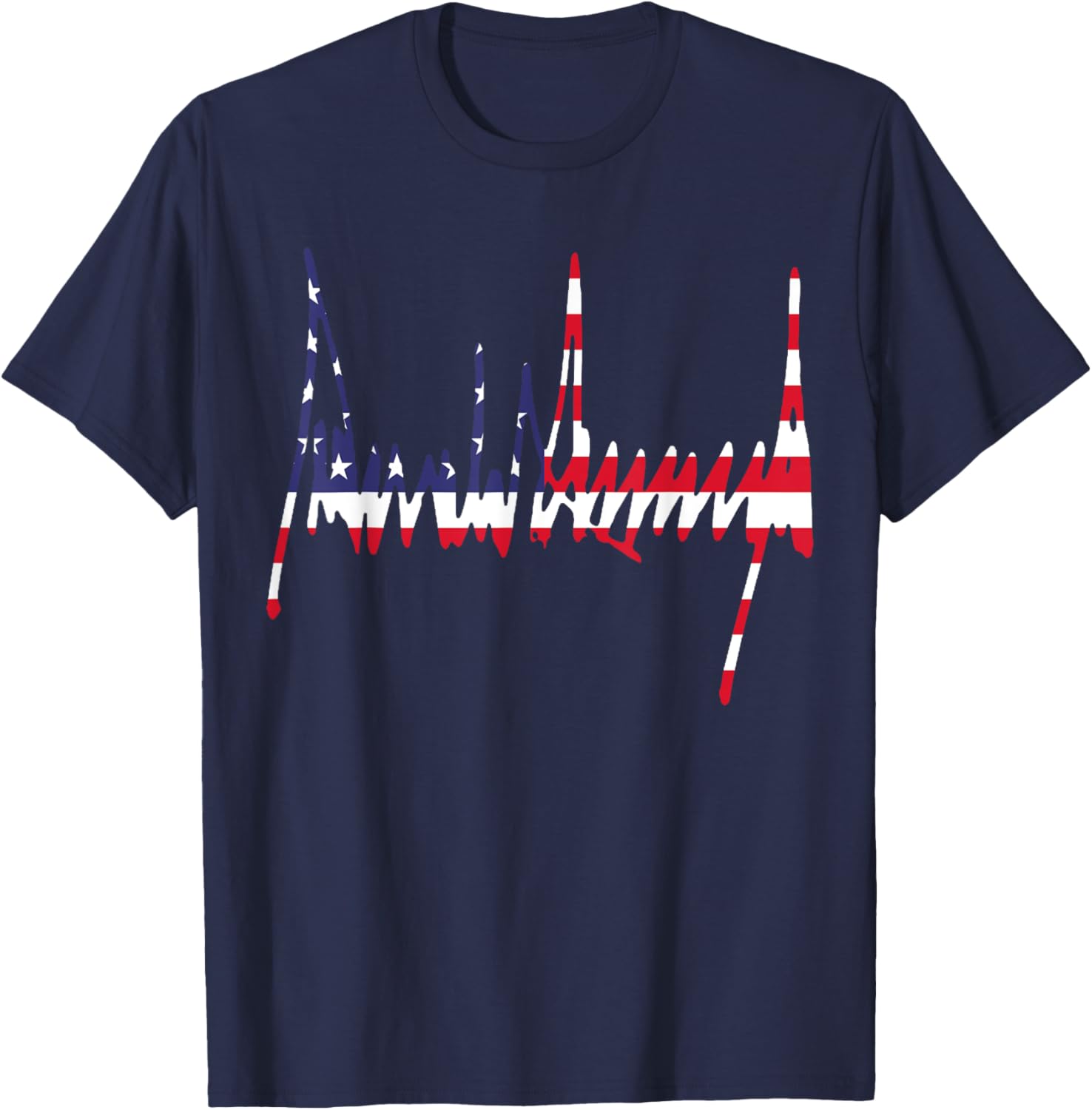 Signature US Flag Number 47 Jersey 45th Anniversary 4th of July Tee - 26