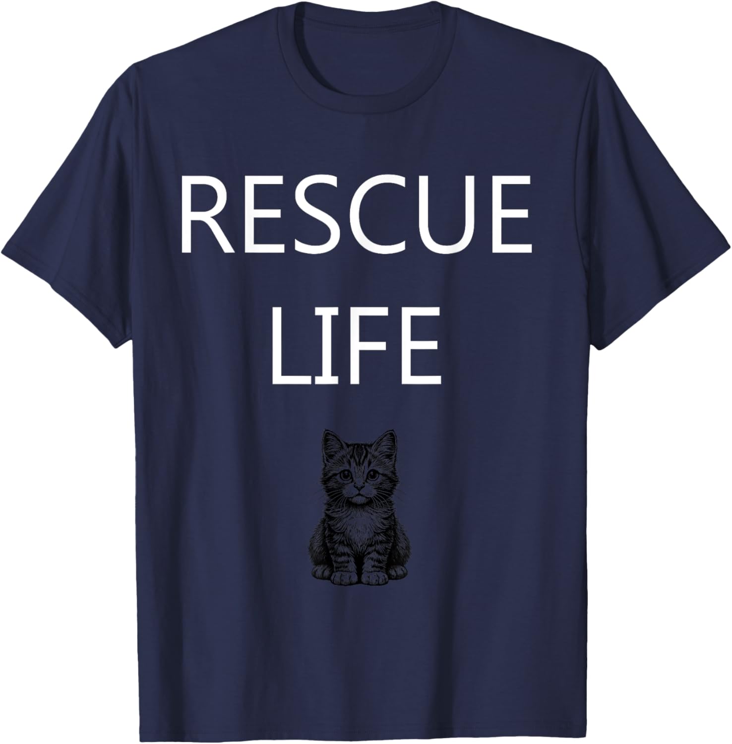 Rescue Life Kitten Animal Welfare T-Shirt for Cat Lovers and Advocates - 2