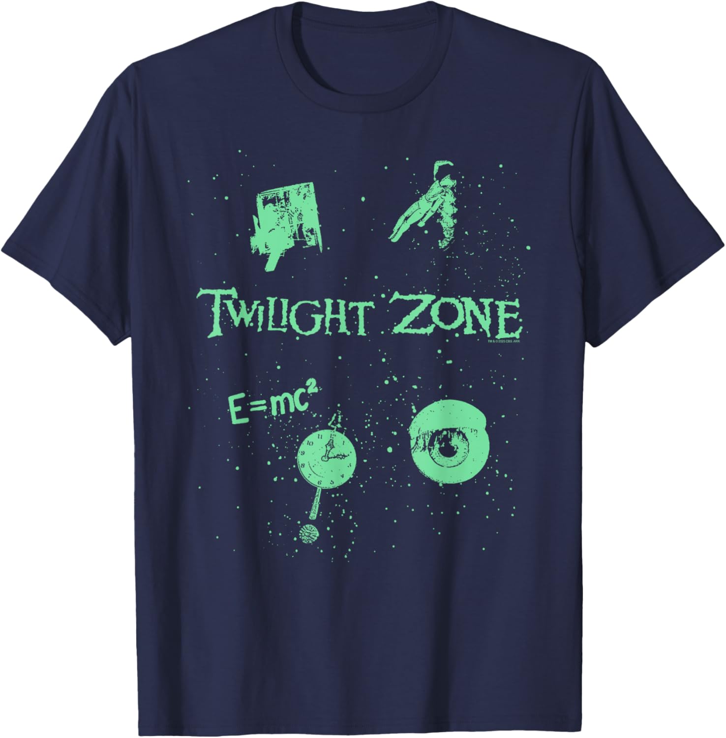 Twilight Zone Floating Intro Icons T-Shirt for Space TV Show Fans - 1