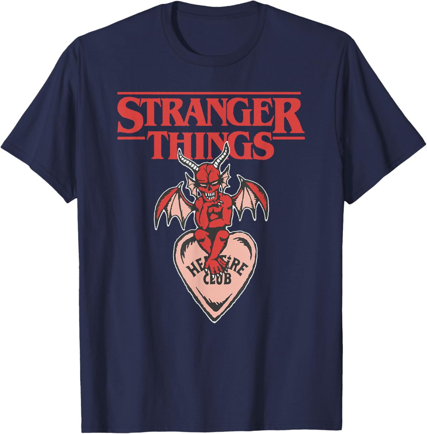 Stranger Things Valentine's Hellfire Demon Candy Heart T-Shirt for Fans - 5