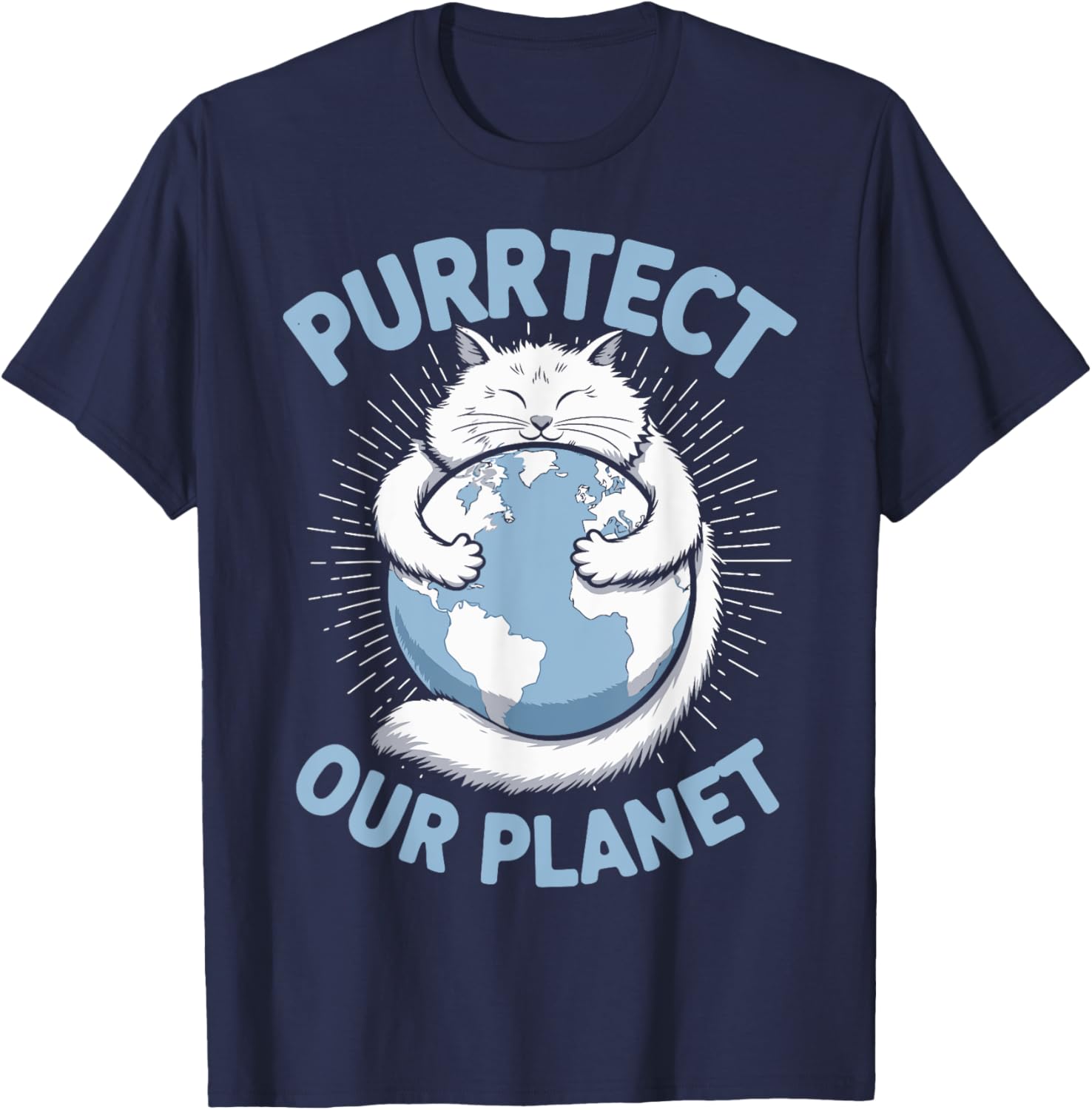 Purrtect Our Planet Cat Lover T-Shirt for Men, Women, and Kids - 10