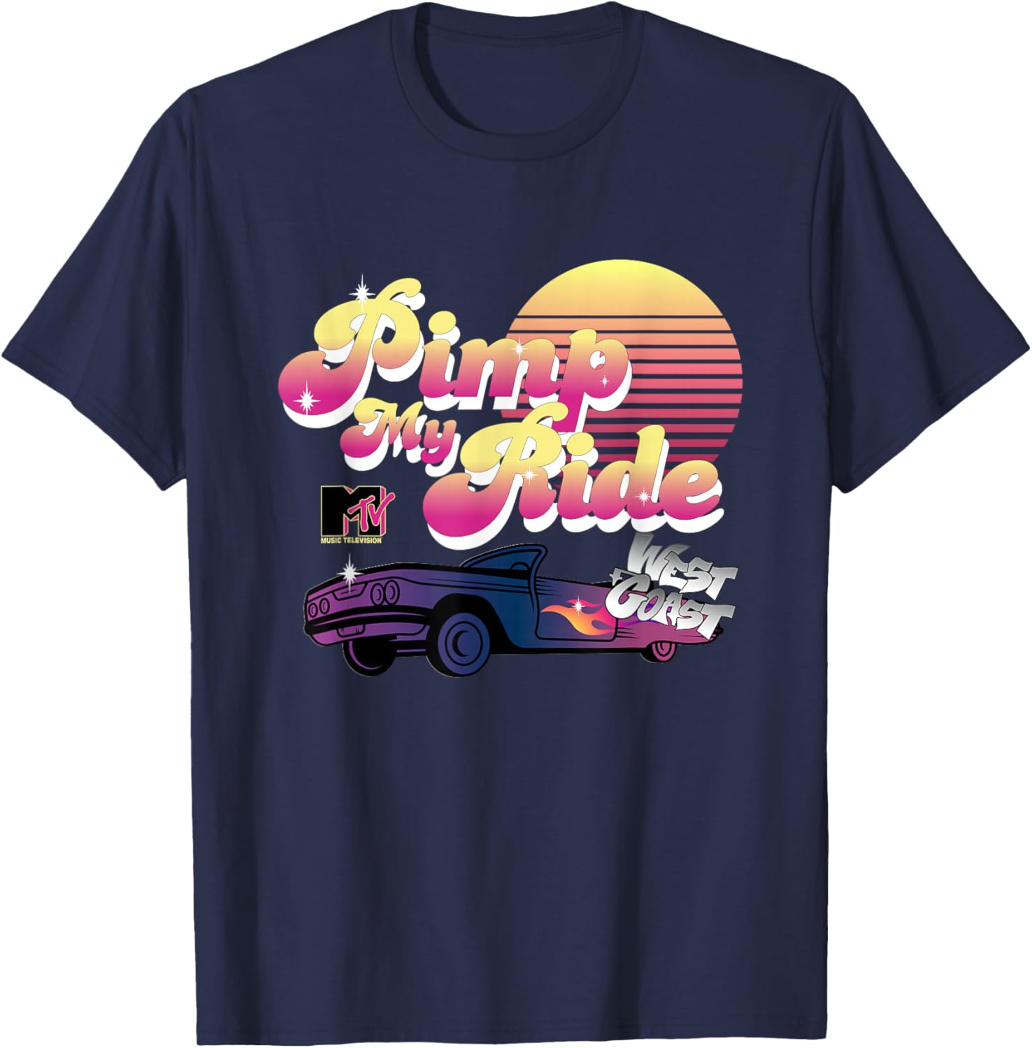 Retro MTV Pimp My Ride West Coast Sunset T-Shirt for Trendy Style - 11