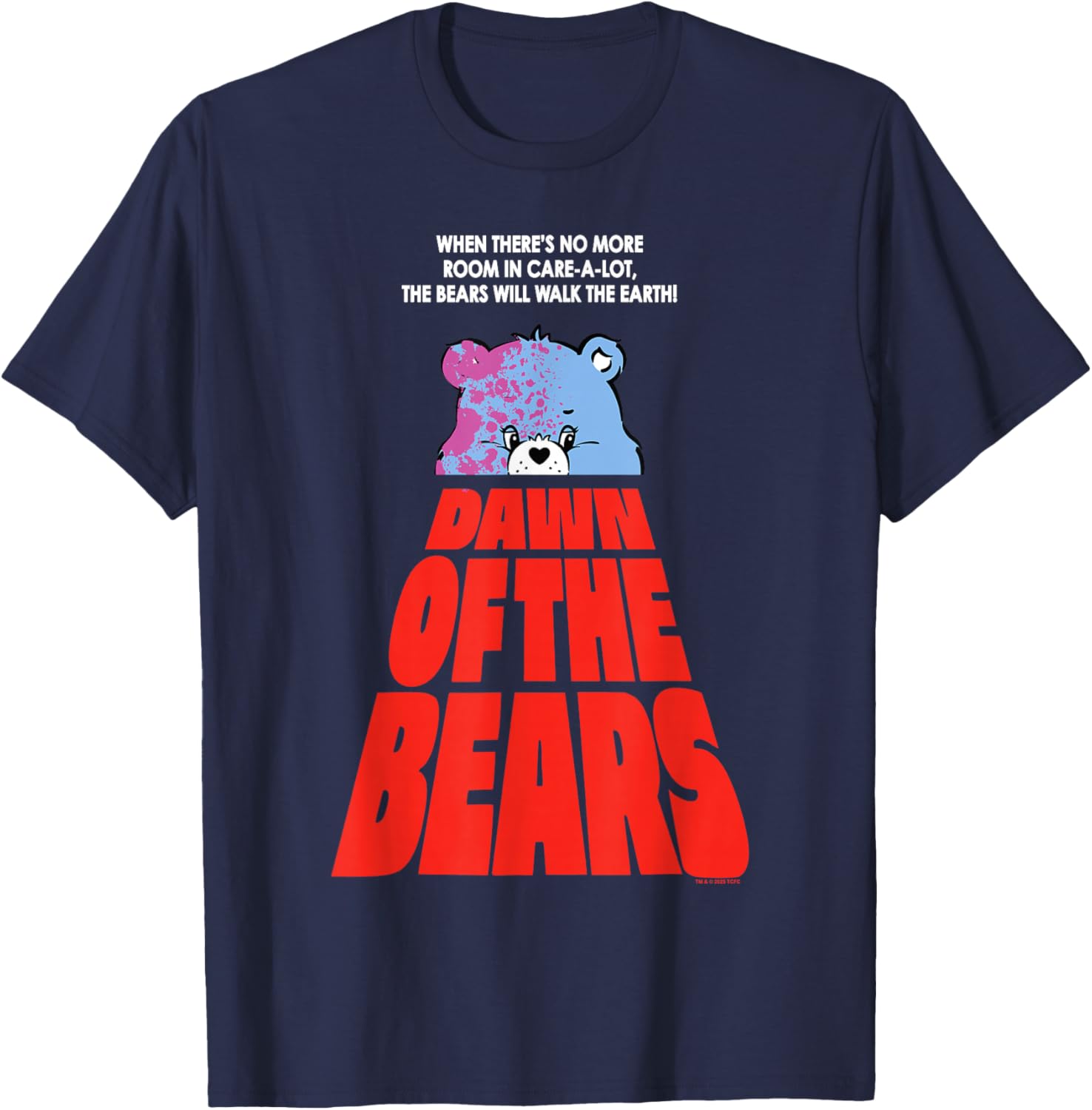 Care Bears Halloween Dawn Of The Bears Fun Horror Movie Poster T-Shirt - 5