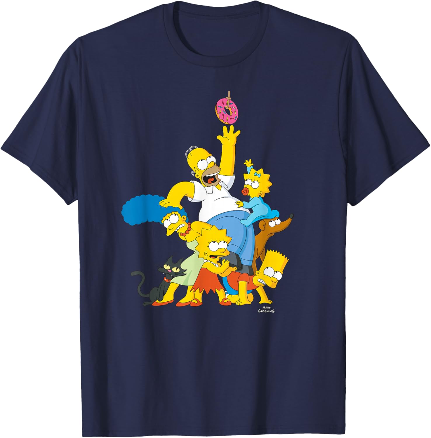 The Simpsons Family Donut Reach T-Shirt for Fun and Stylish Fans - 5