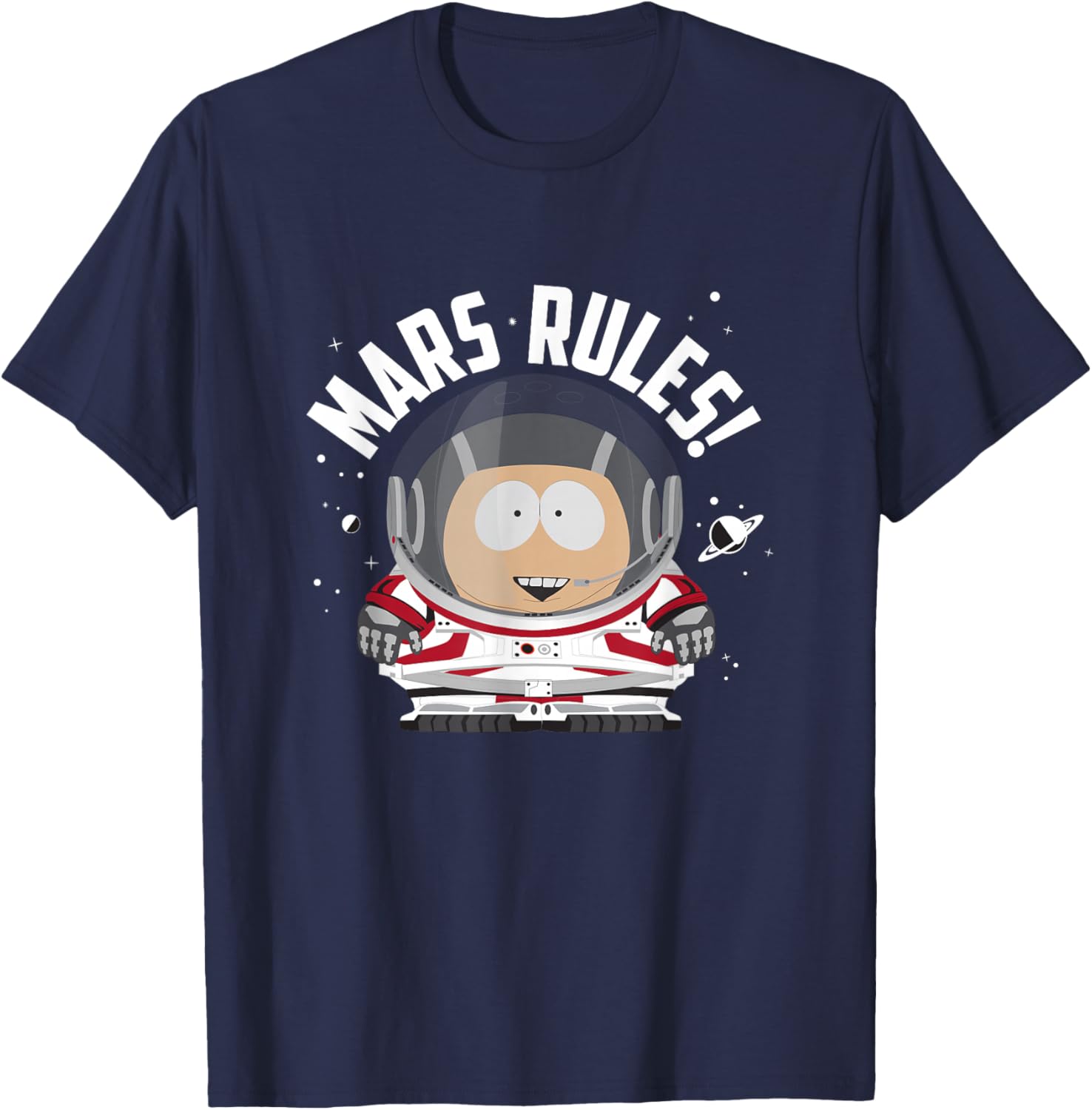 South Park Cartman Astronaut Mars Rules T-Shirt for Fun Casual Wear - 3