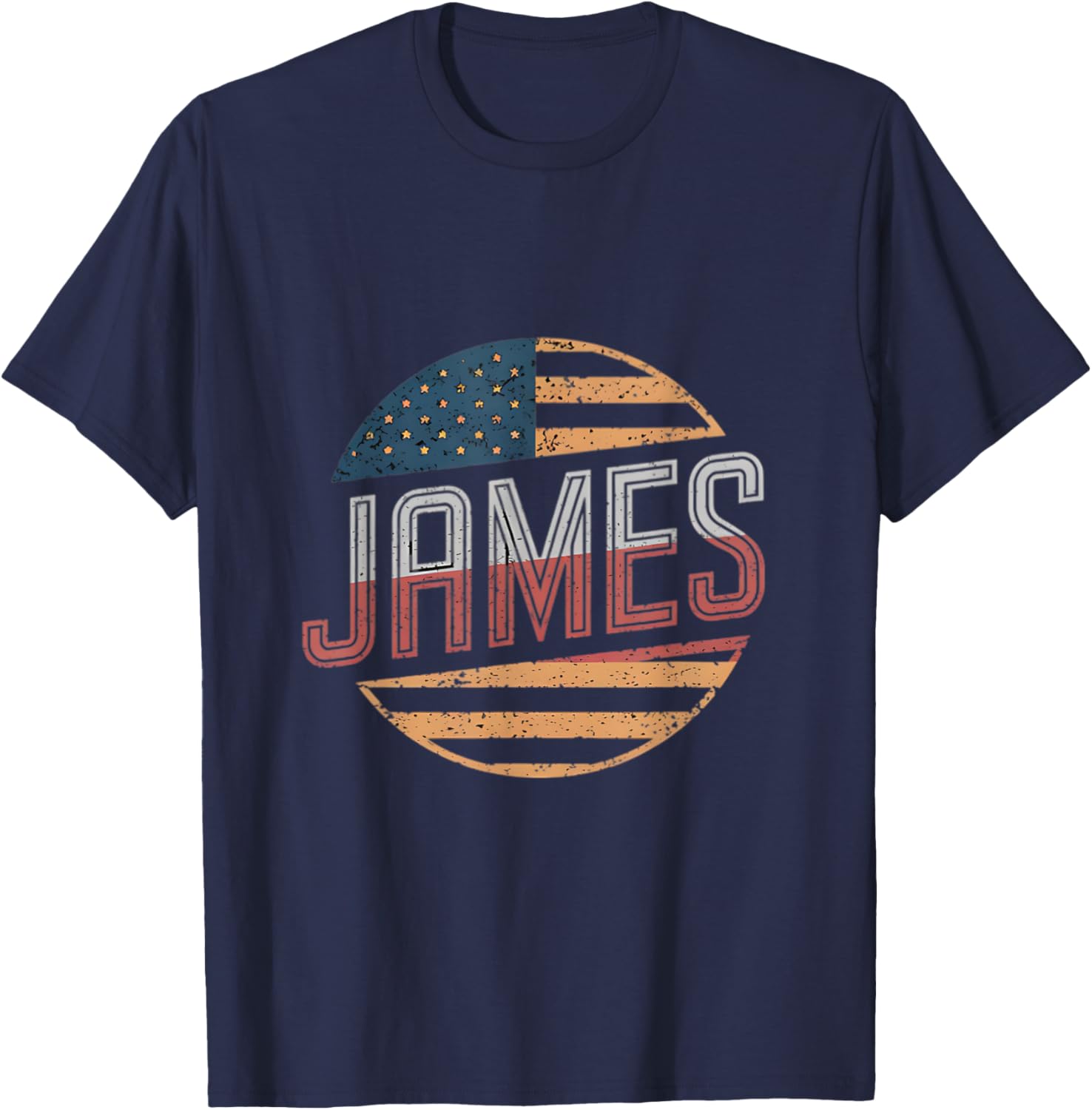 Personalized JAMES USA Flag T-Shirt for Patriotic Style and Comfort - 13
