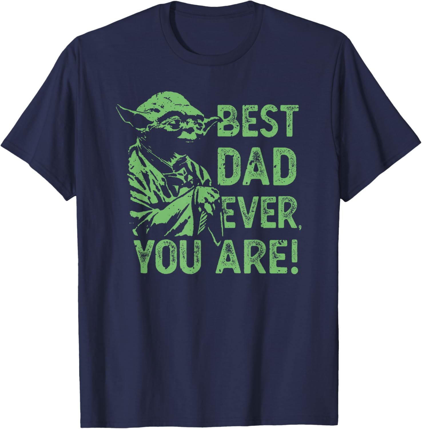 Star Wars Yoda Best Dad Distressed Art T-Shirt for Father's Day Gift - 3
