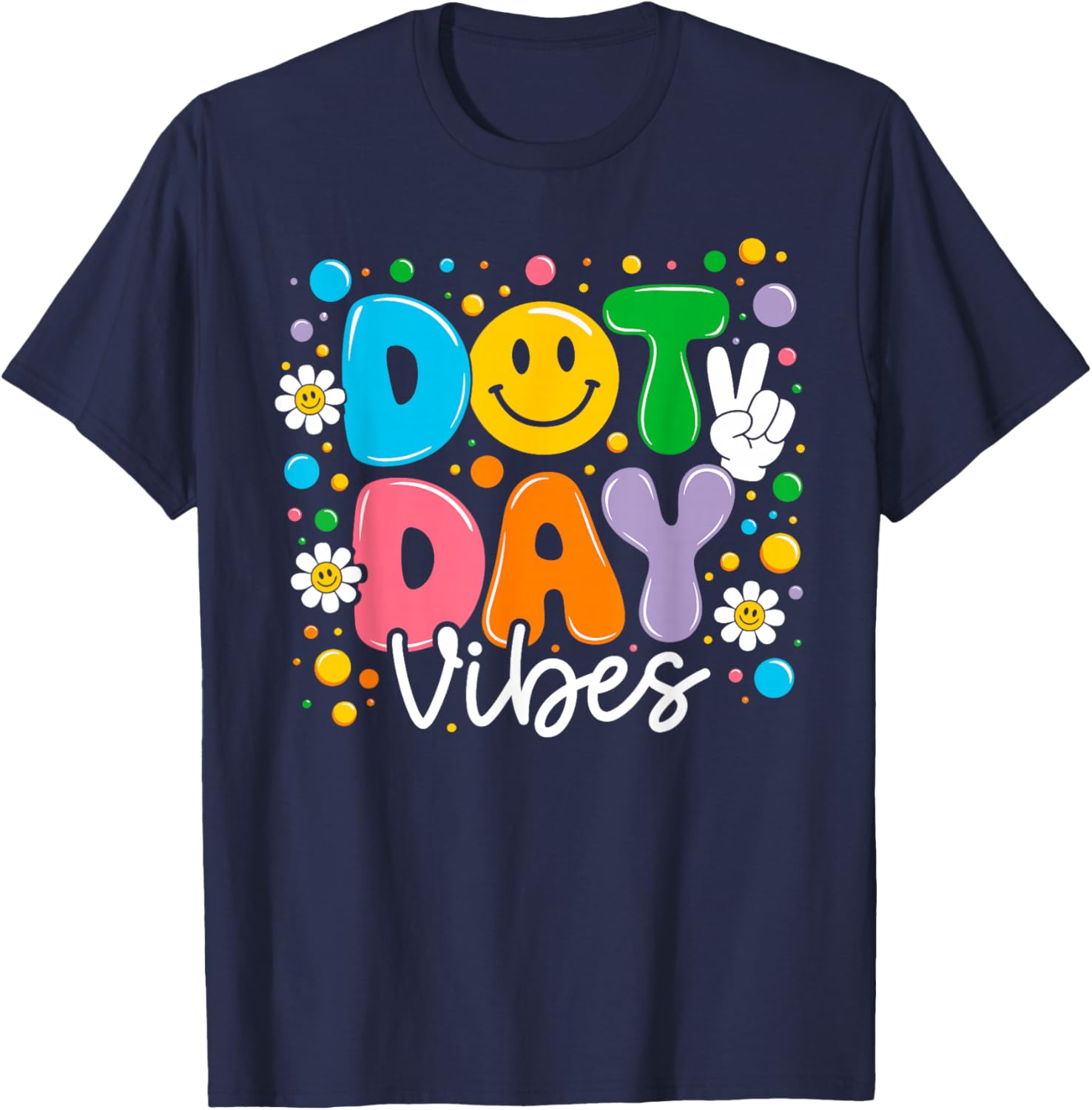 Happy Dot Day 2025 Colorful Polka Dot T-Shirt for Kids and Teachers - 1