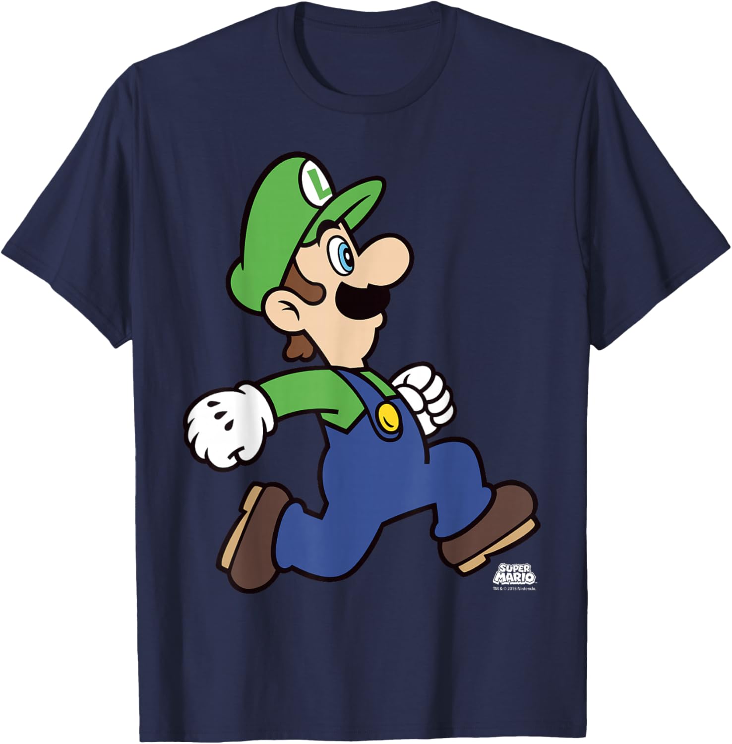 Super Mario Luigi Run Portrait T-Shirt for Fun Gaming Fans - 1