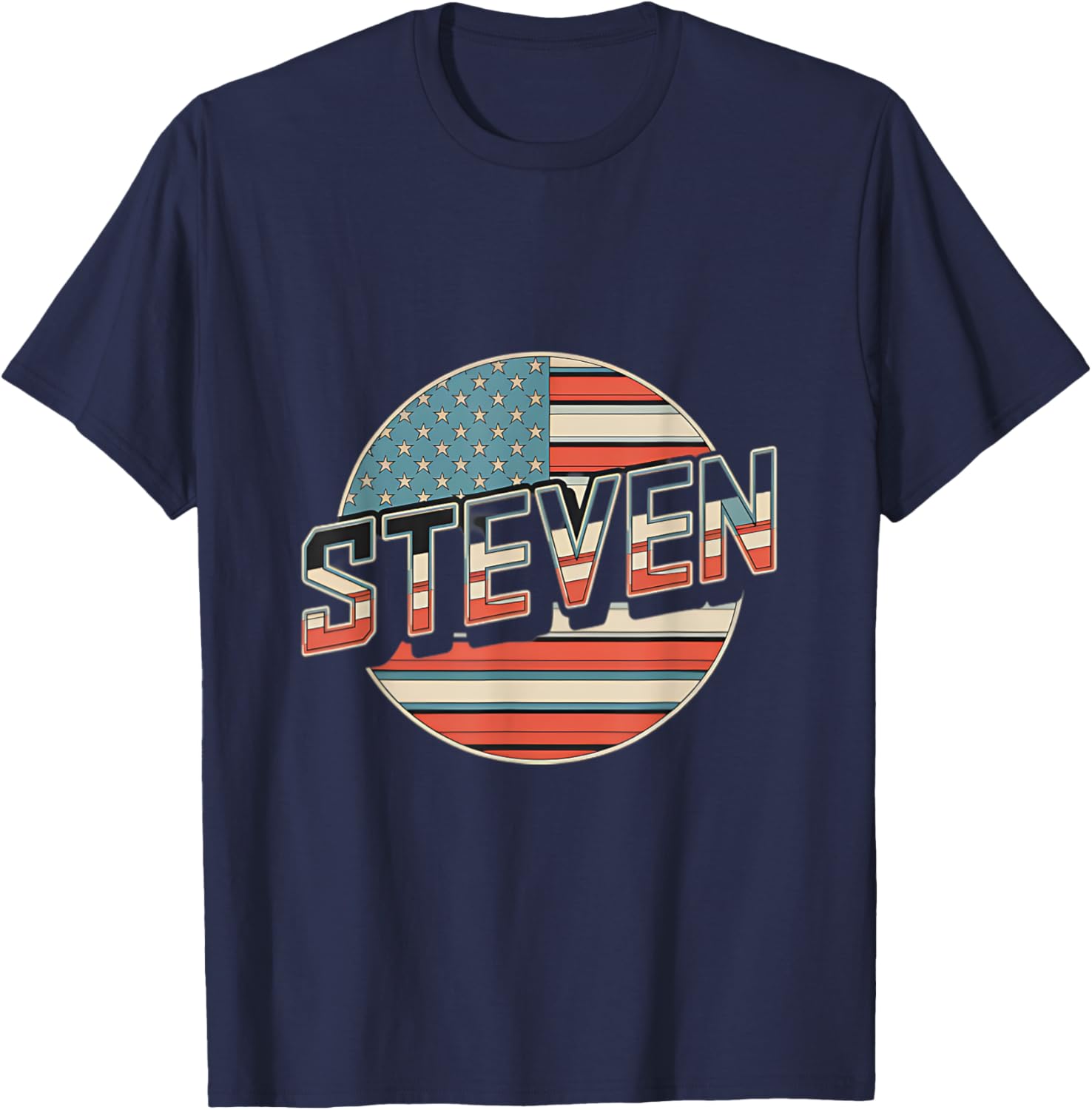 Personalized STEVEN USA Flag T-Shirt for Patriots - Perfect for Any Occasion - 7