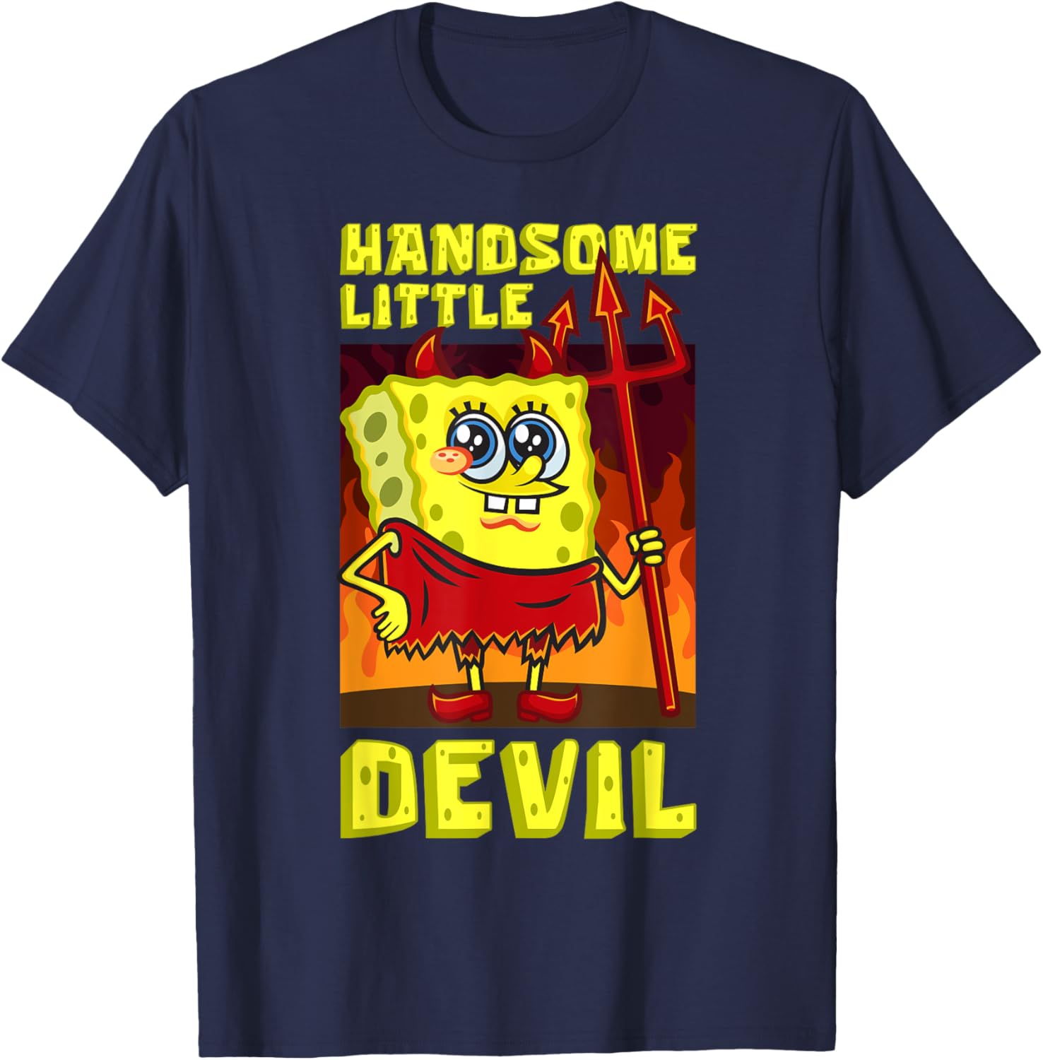 Mademark SpongeBob Handsome Little Devil Halloween Costume Kids T-Shirt - 1