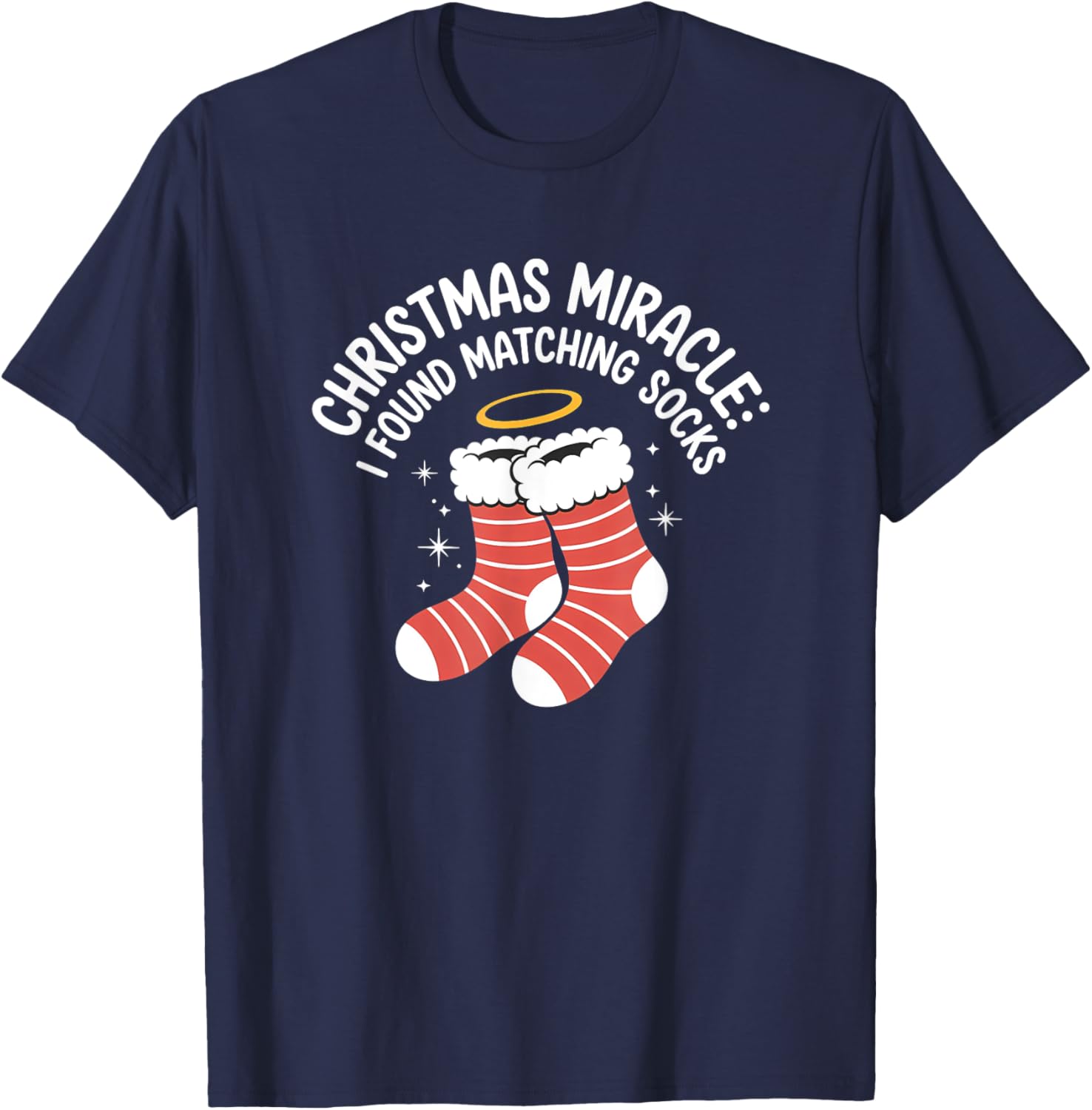 Charming Christmas Miracle Matching Socks and T-Shirt for Holiday Cheer - 3