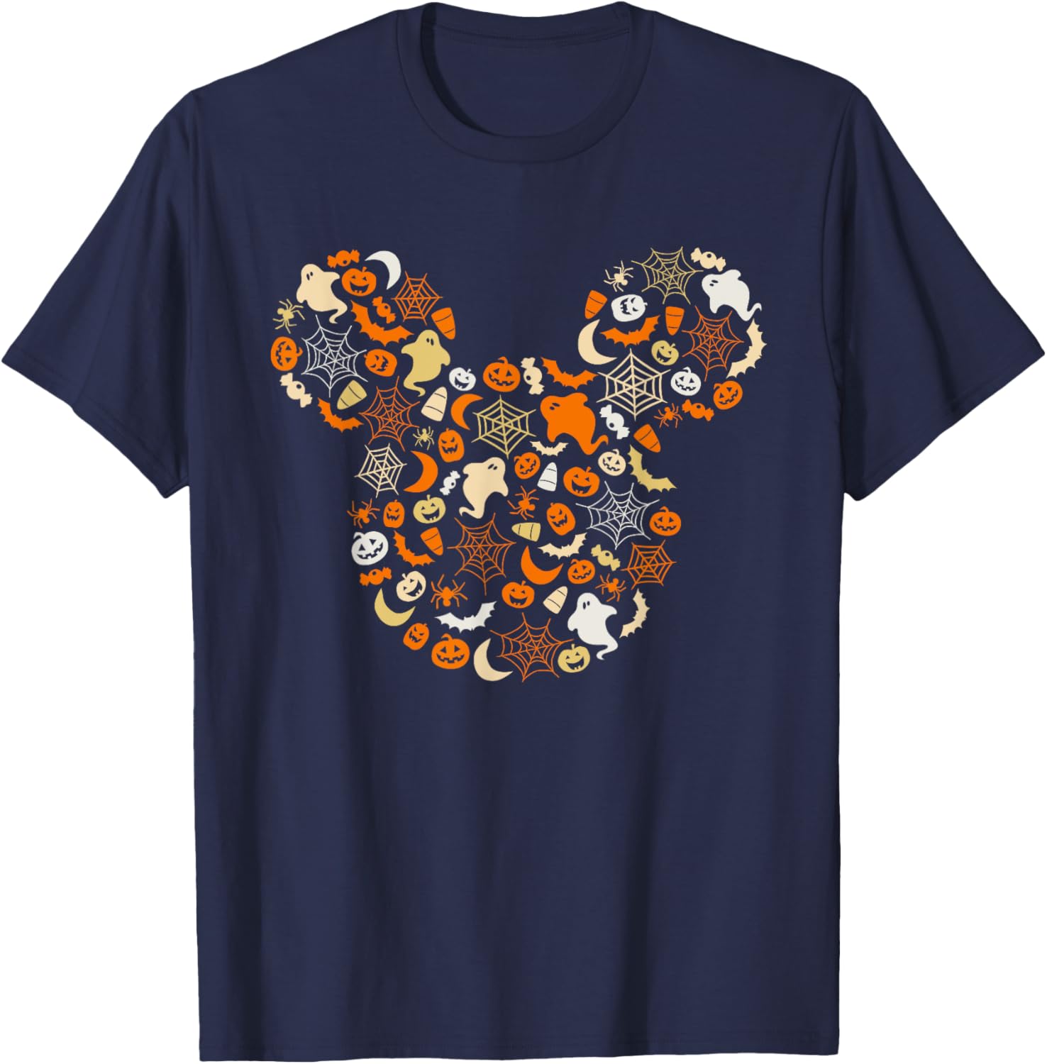 Disney Mickey Mouse Halloween T-Shirt with Ghosts Pumpkins and Spiders - 4
