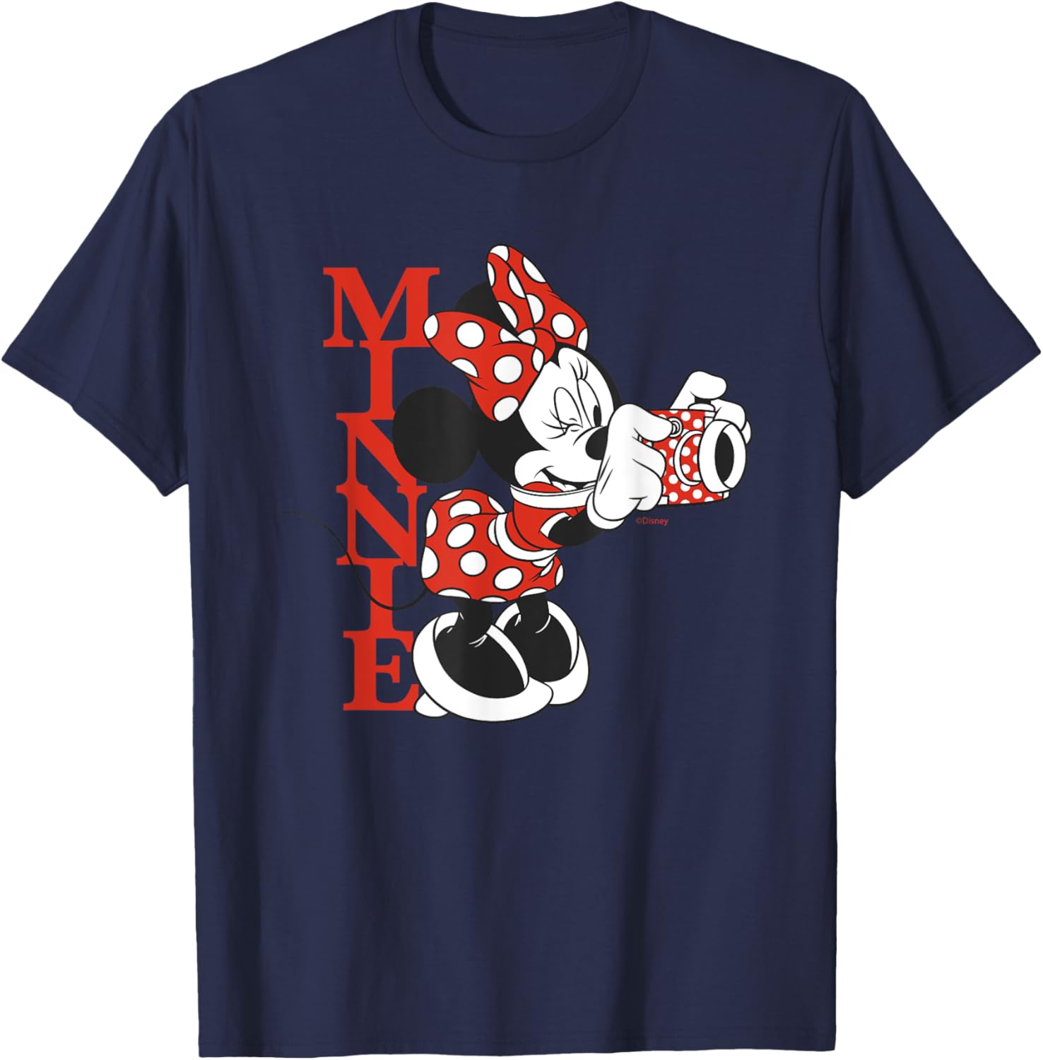 Vintage Disney Minnie Mouse Polka Dot T-Shirt with Camera for Fashion Lovers - 9