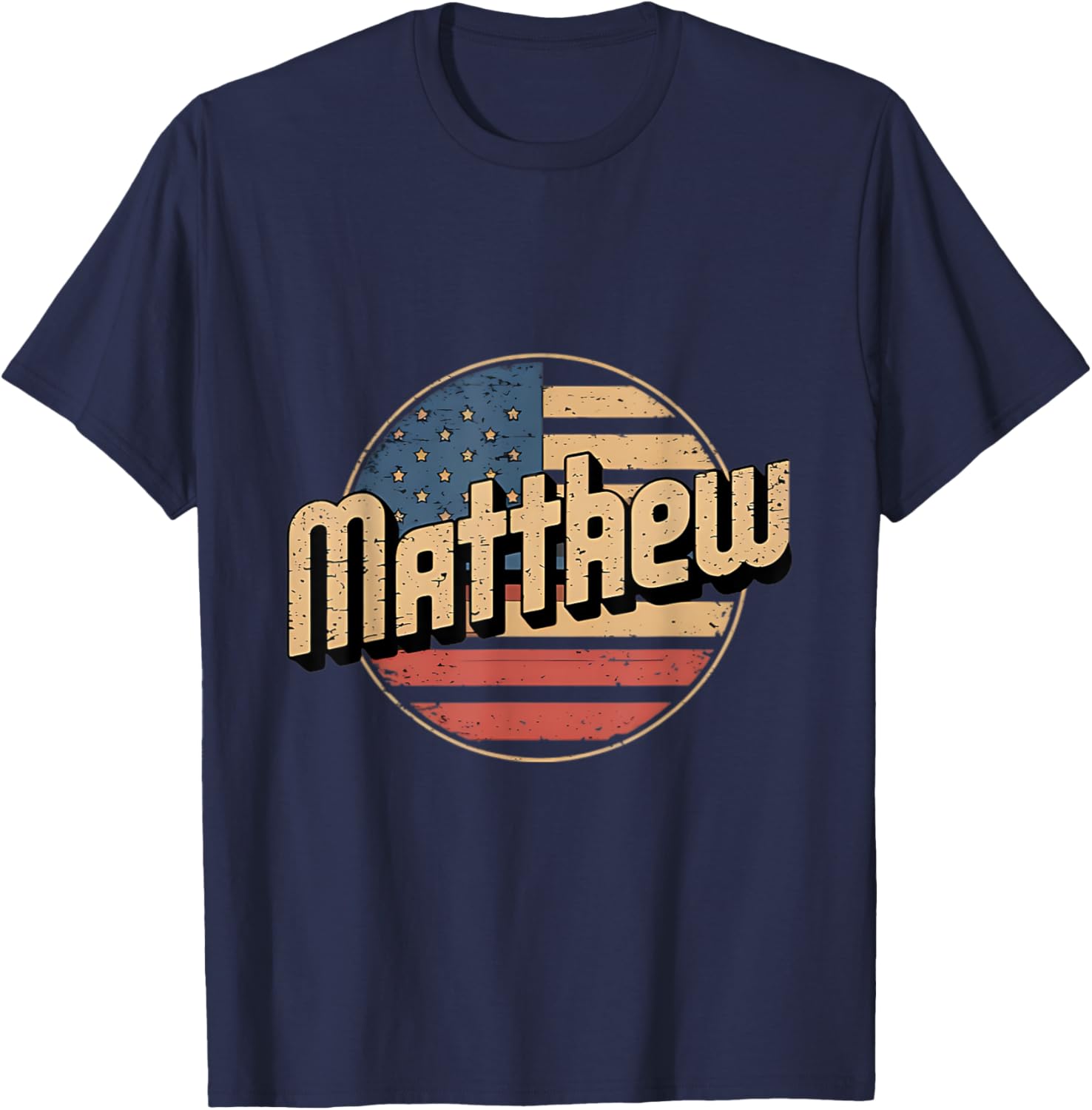 Personalized MATTHEW USA Flag Patriot T-Shirt for Proud Americans - 7