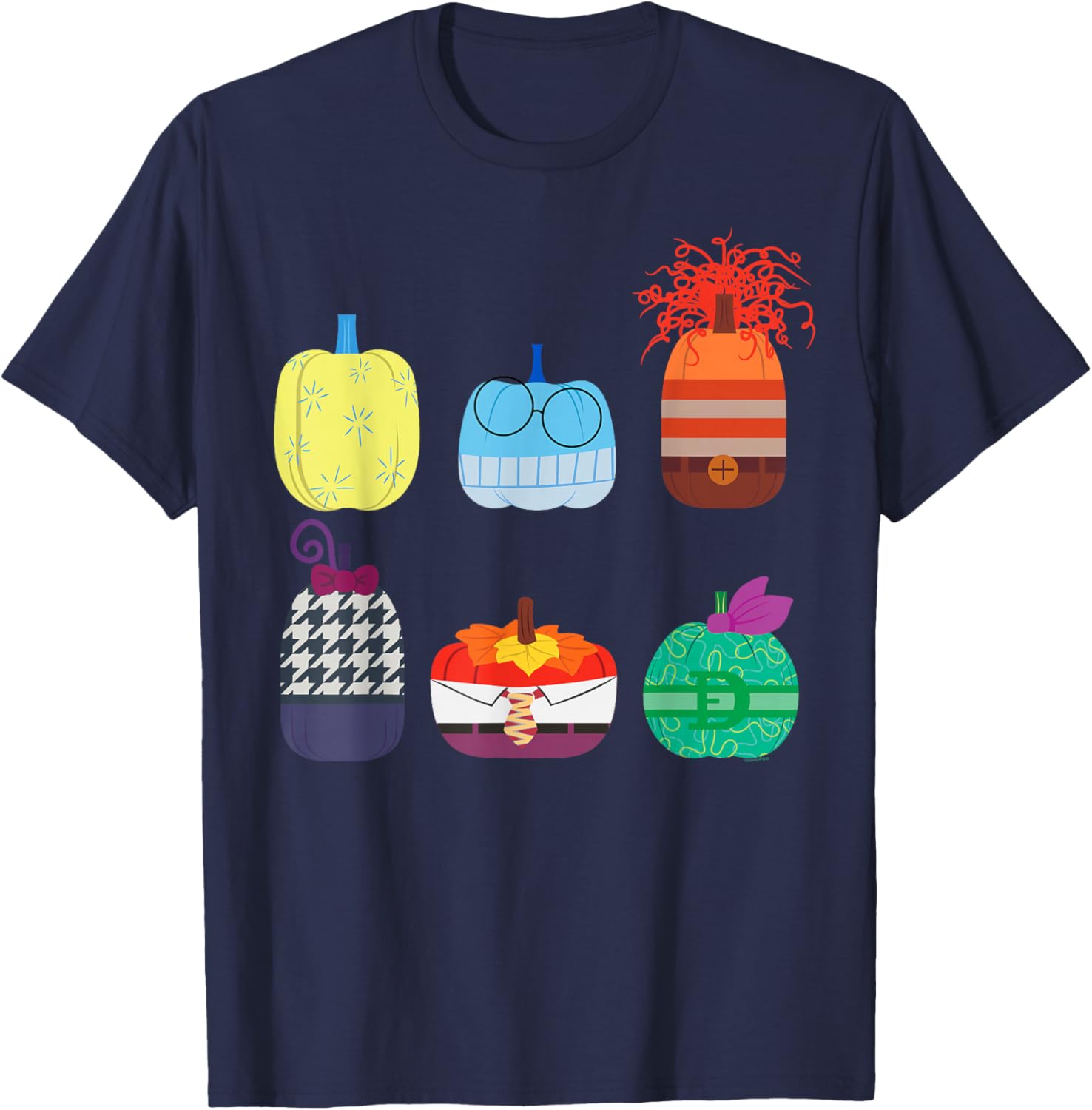 Inside Out 2 Halloween Pumpkin Grid T-Shirt for Fun Fall Fashion - 20