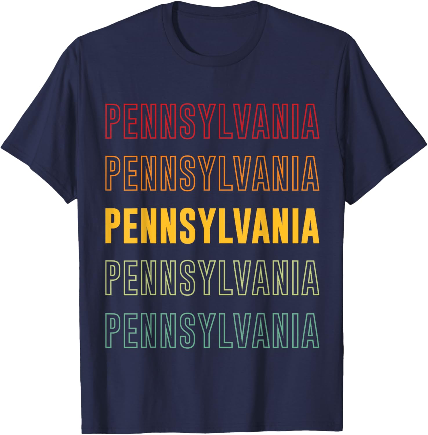 Vibrant Pennsylvania Rainbow T-Shirt for Stylish Comfort and Fun Fashion - 17