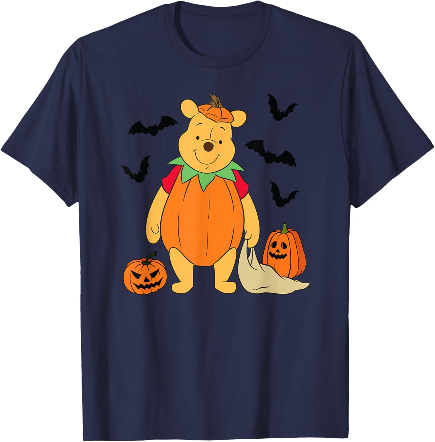 Disney Winnie the Pooh Halloween Big Pumpkin T-Shirt for Kids and Adults - 1