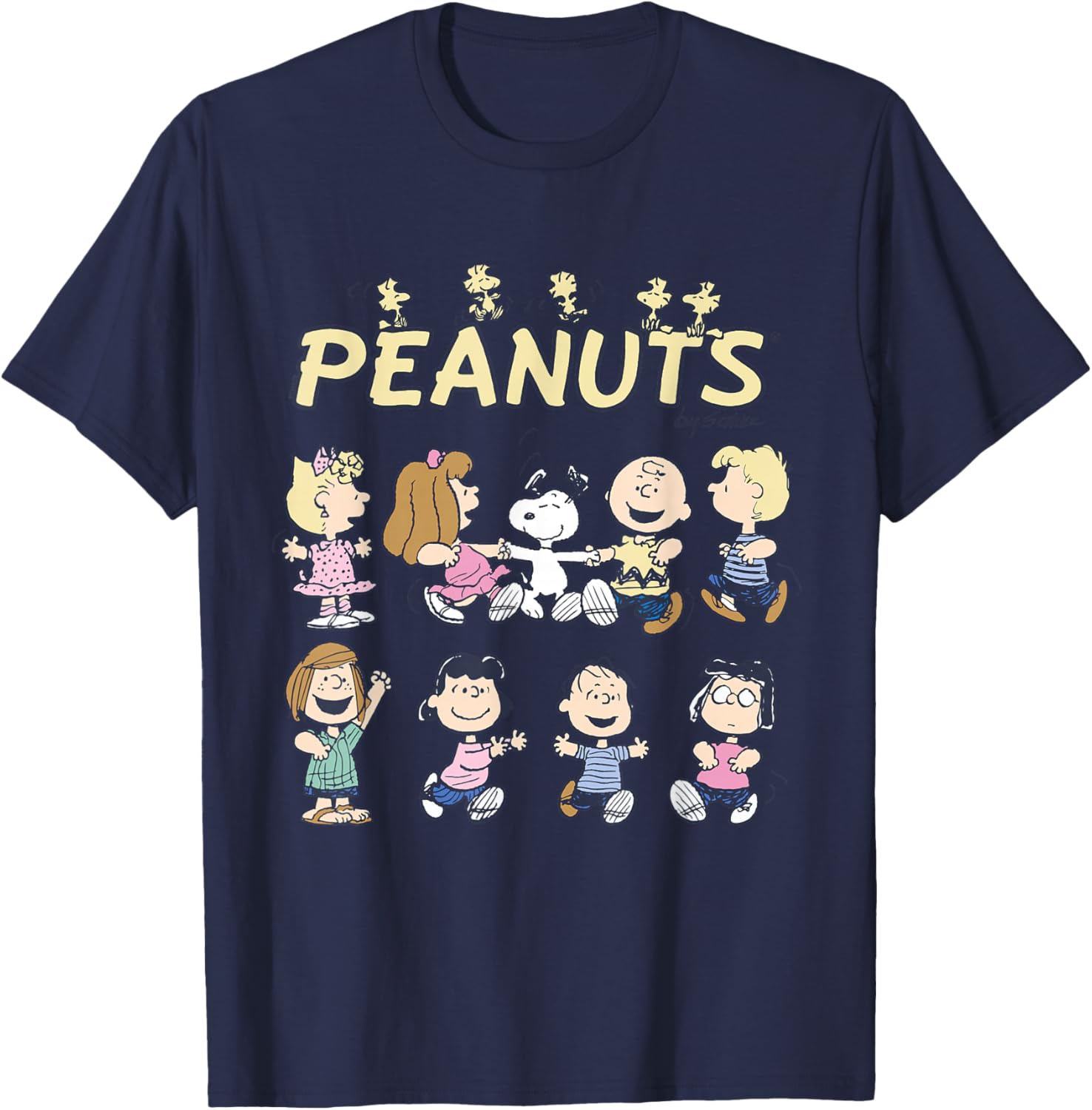 Peanuts Snoopy and Friends Dancing Short Sleeve T-Shirt for Fun Style - 3