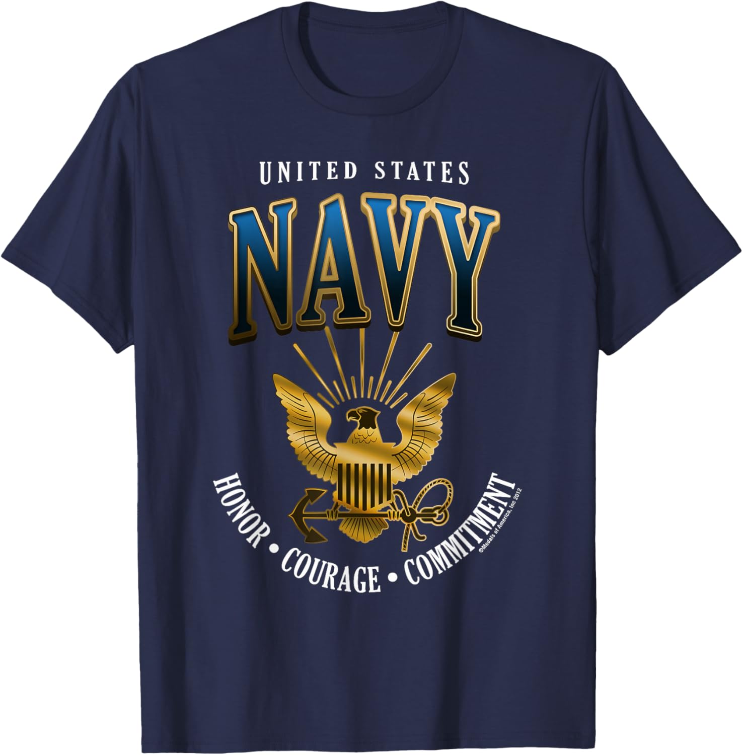 United States Navy Honor Courage Commitment T-Shirt for Proud Fans - 14