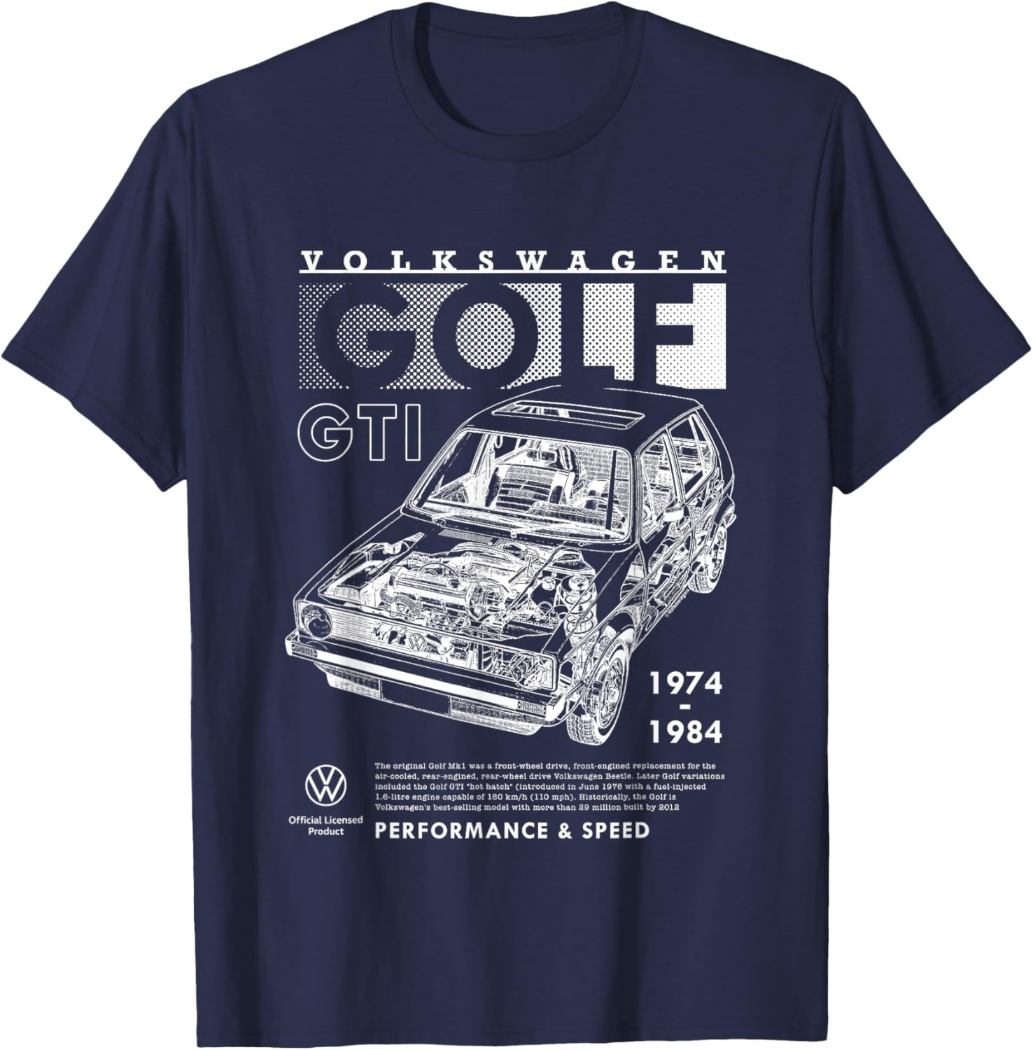 Volkswagen Golf GTI Mk1 Performance T-Shirt for Car Enthusiasts - 7
