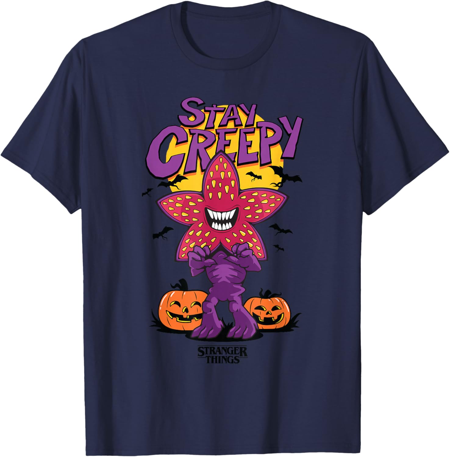 Stay Creepy Cute Demogorgon Smile Poster T-Shirt for Stranger Things Fans - 4