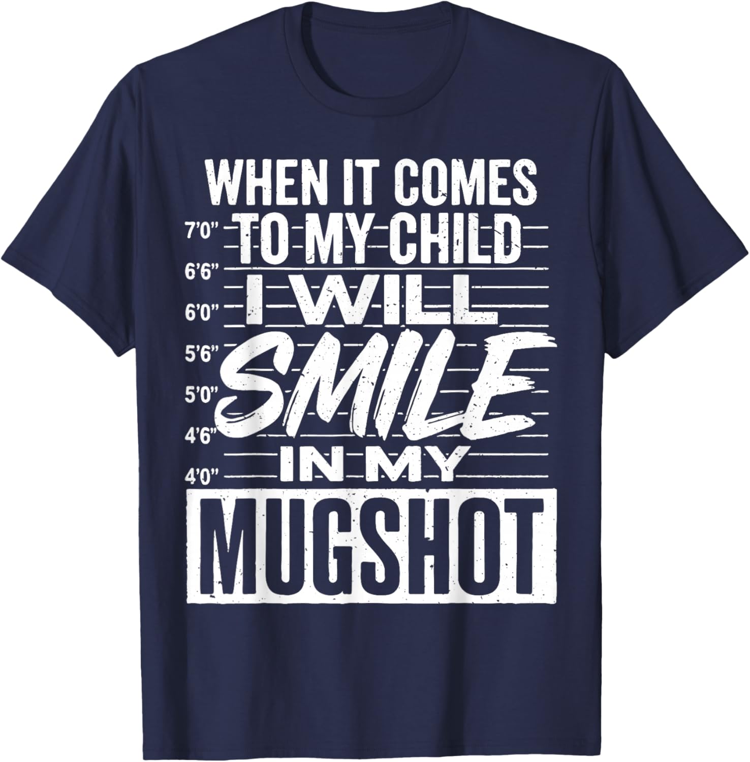 Smile Mugshot T-Shirt for Moms - Funny Parenting Apparel Gift - 17