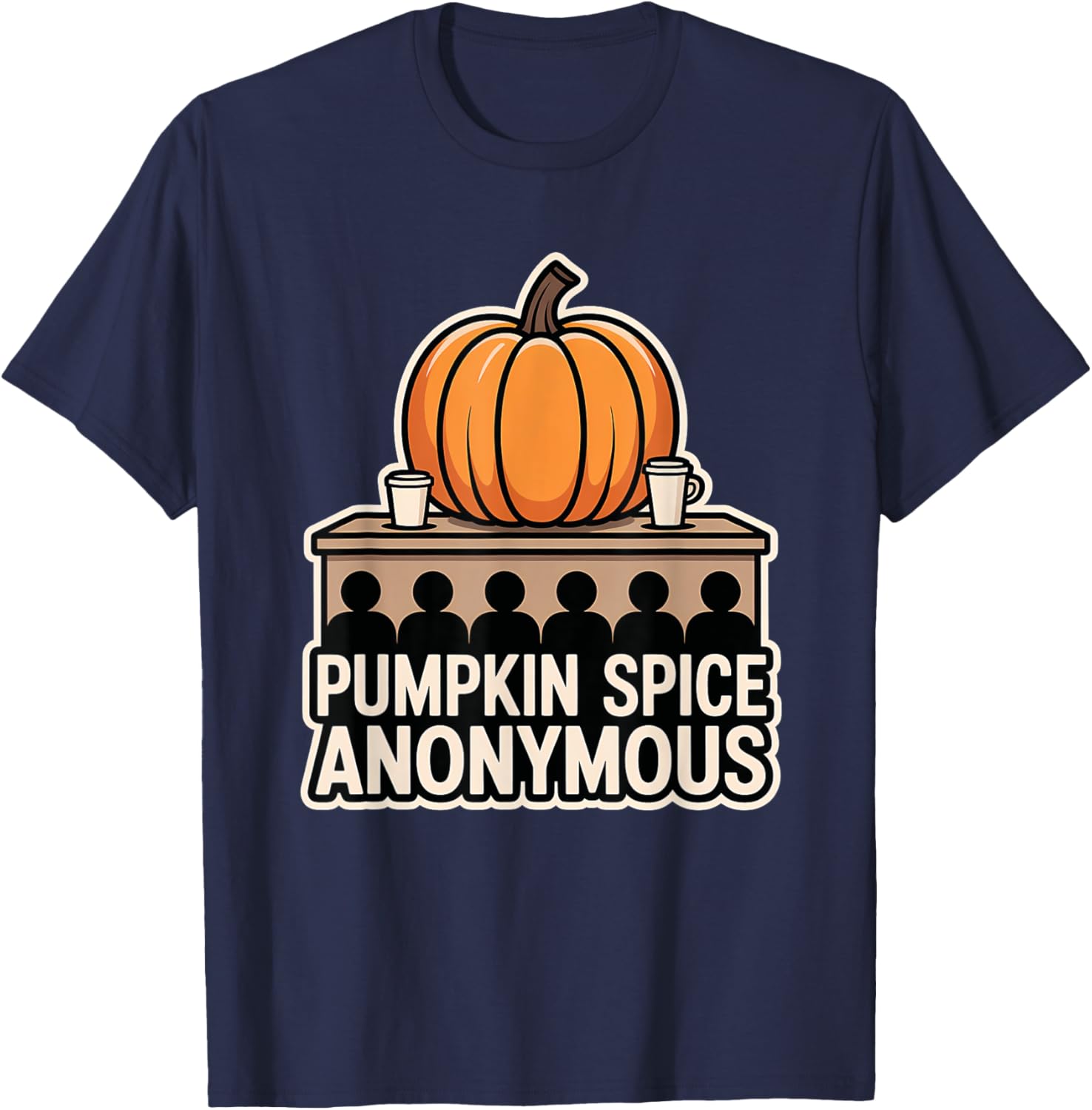 Pumpkin Spice Anonymous Halloween T-Shirt for Spooky Season Fun - 5