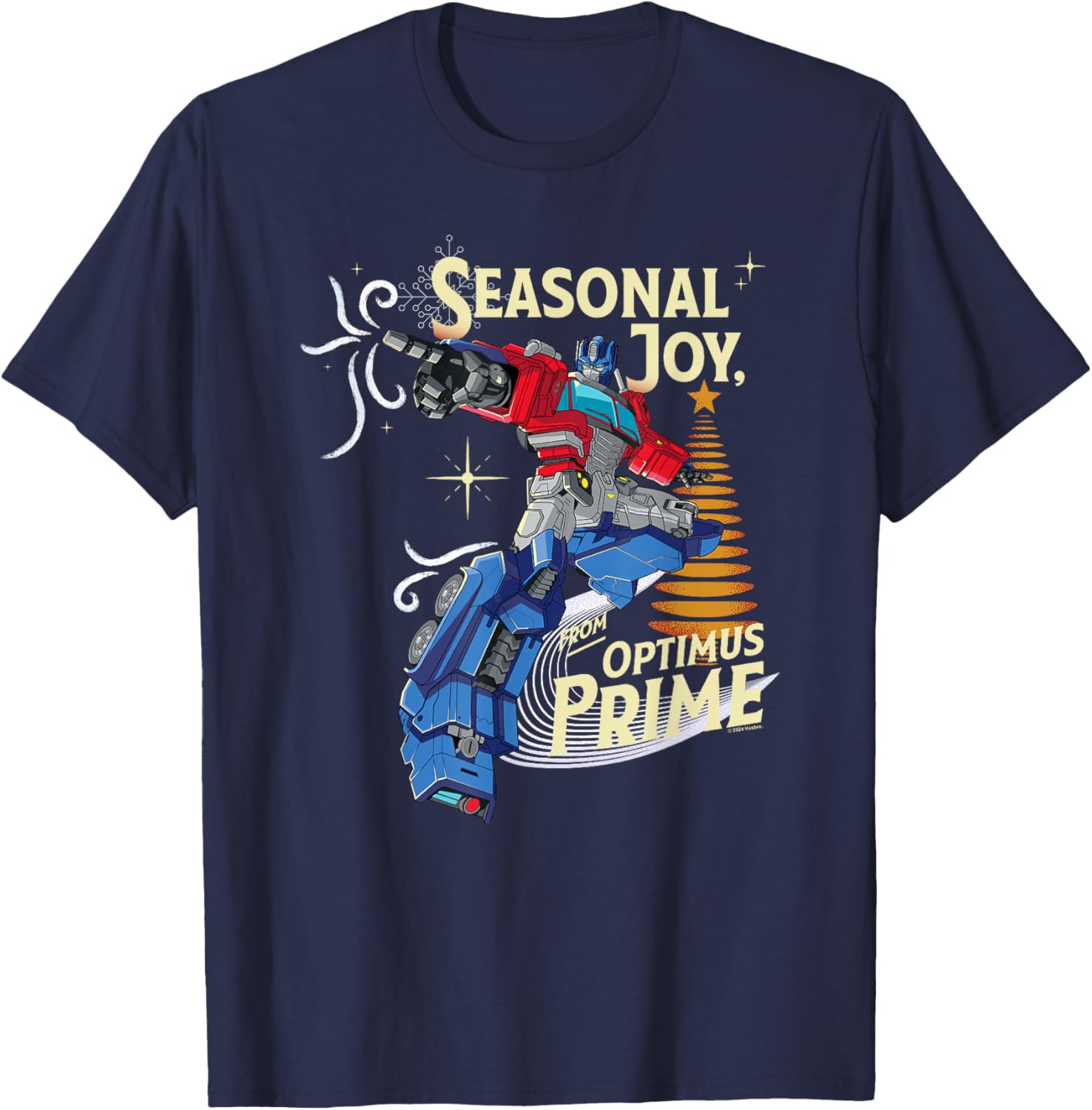 Transformers Optimus Prime Christmas T-Shirt for Seasonal Cheer - 2