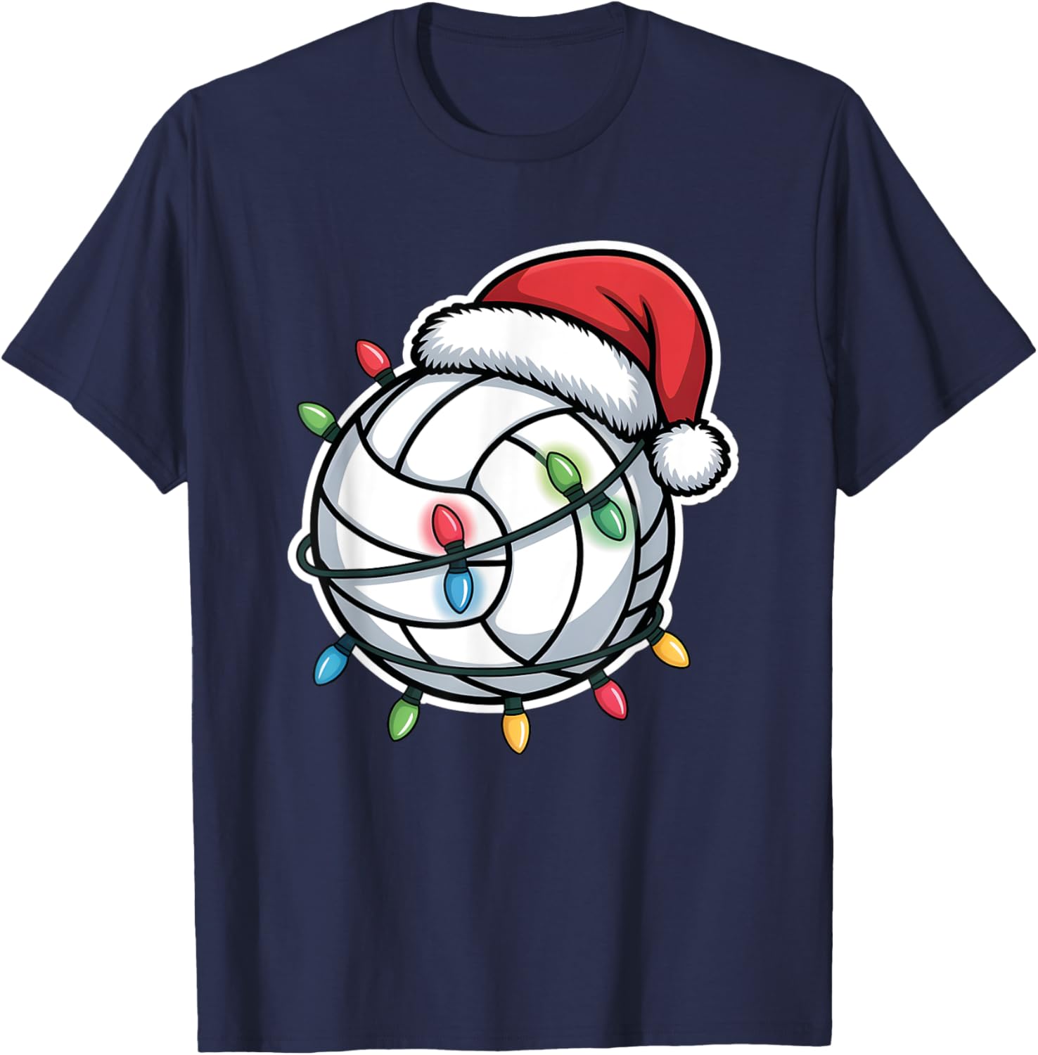 Festive Christmas Volleyball T-Shirt Perfect for Holiday Fun and Cheer - 4