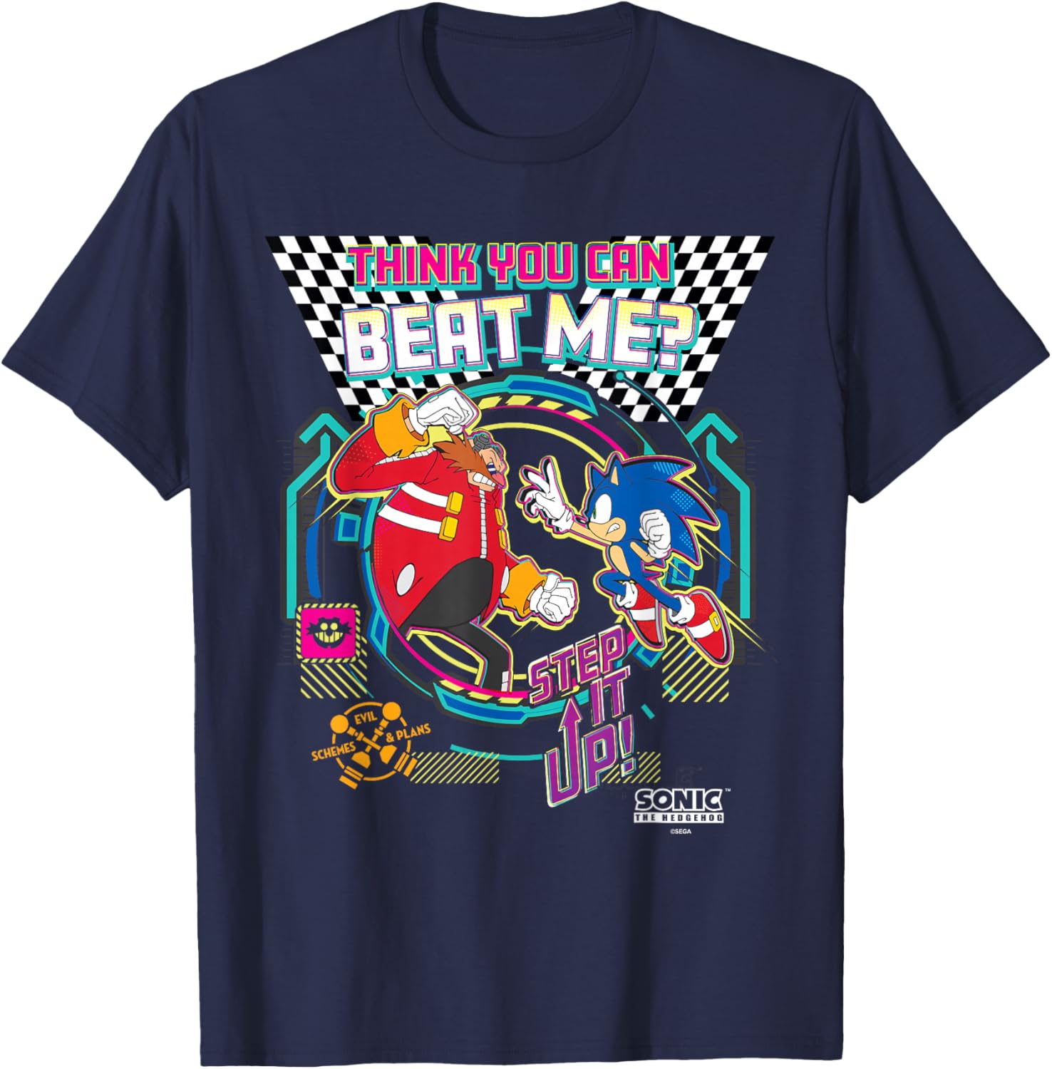 Sonic the Hedgehog Dr. Eggman Challenge T-Shirt for Gamers and Fans - 4