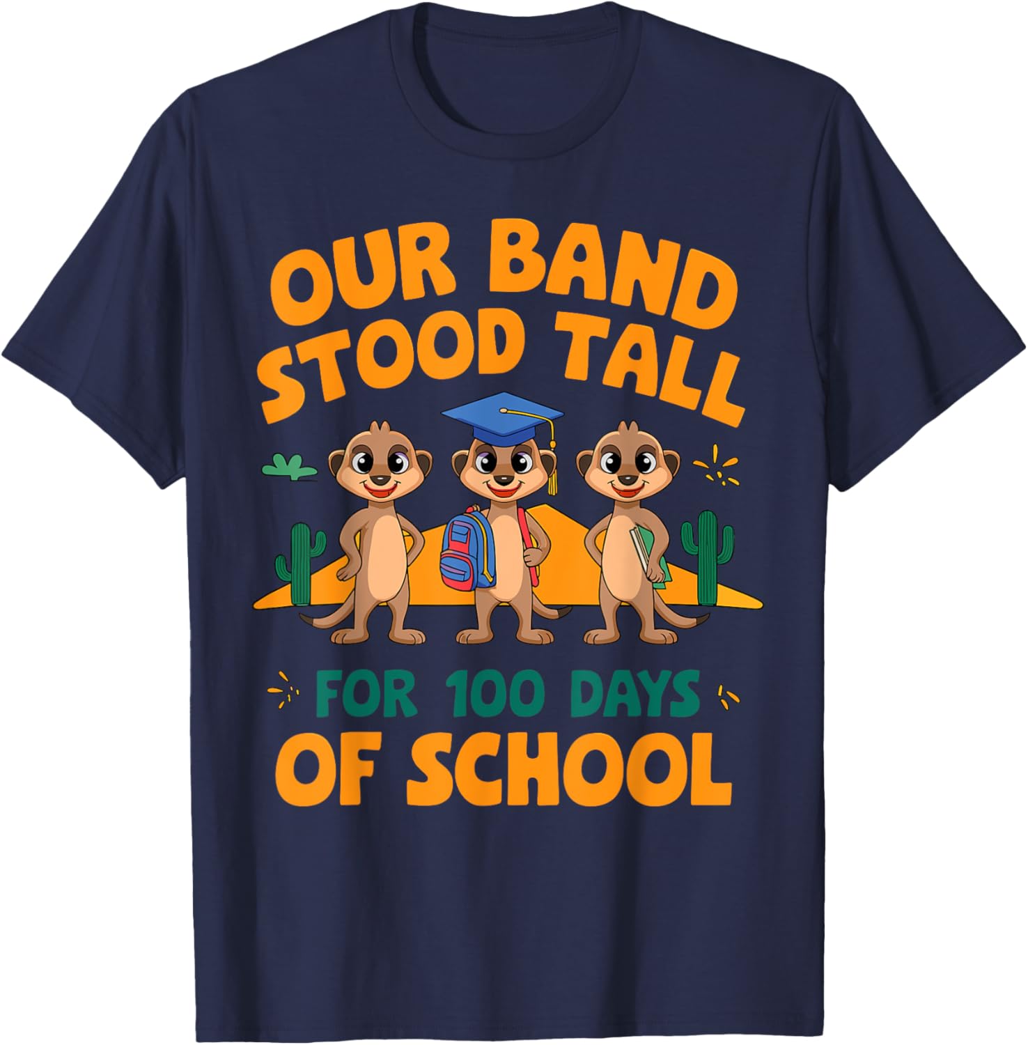 Our Band Stood Tall 100 Days of School T-Shirt for Boys and Girls - 5