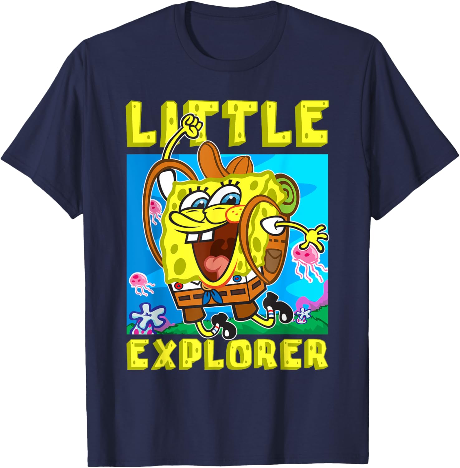 SpongeBob Little Explorer Funny Boys Gift T-Shirt for Christmas Birthday - 3
