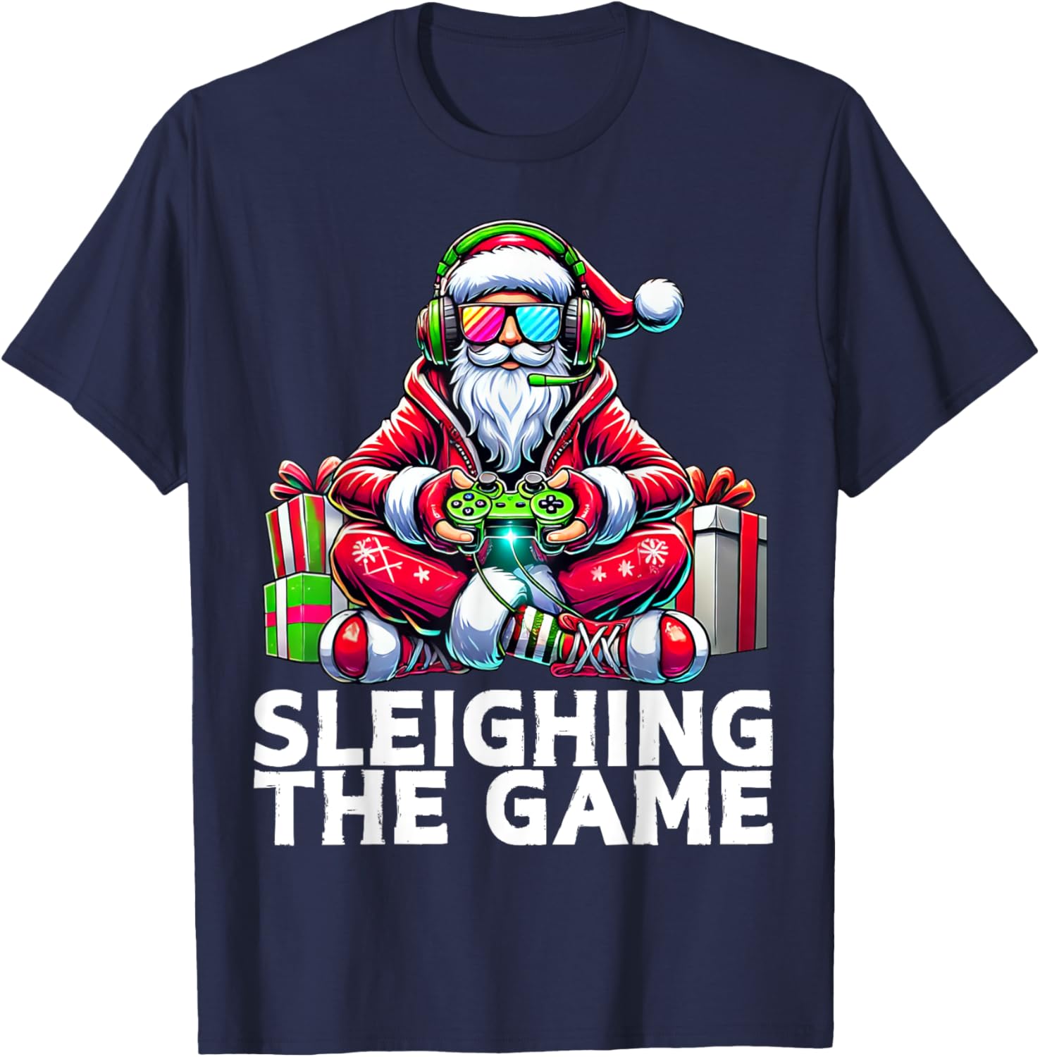 Santa Claus Gamer T-Shirt - Perfect Christmas Gift for Video Game Lovers - 4