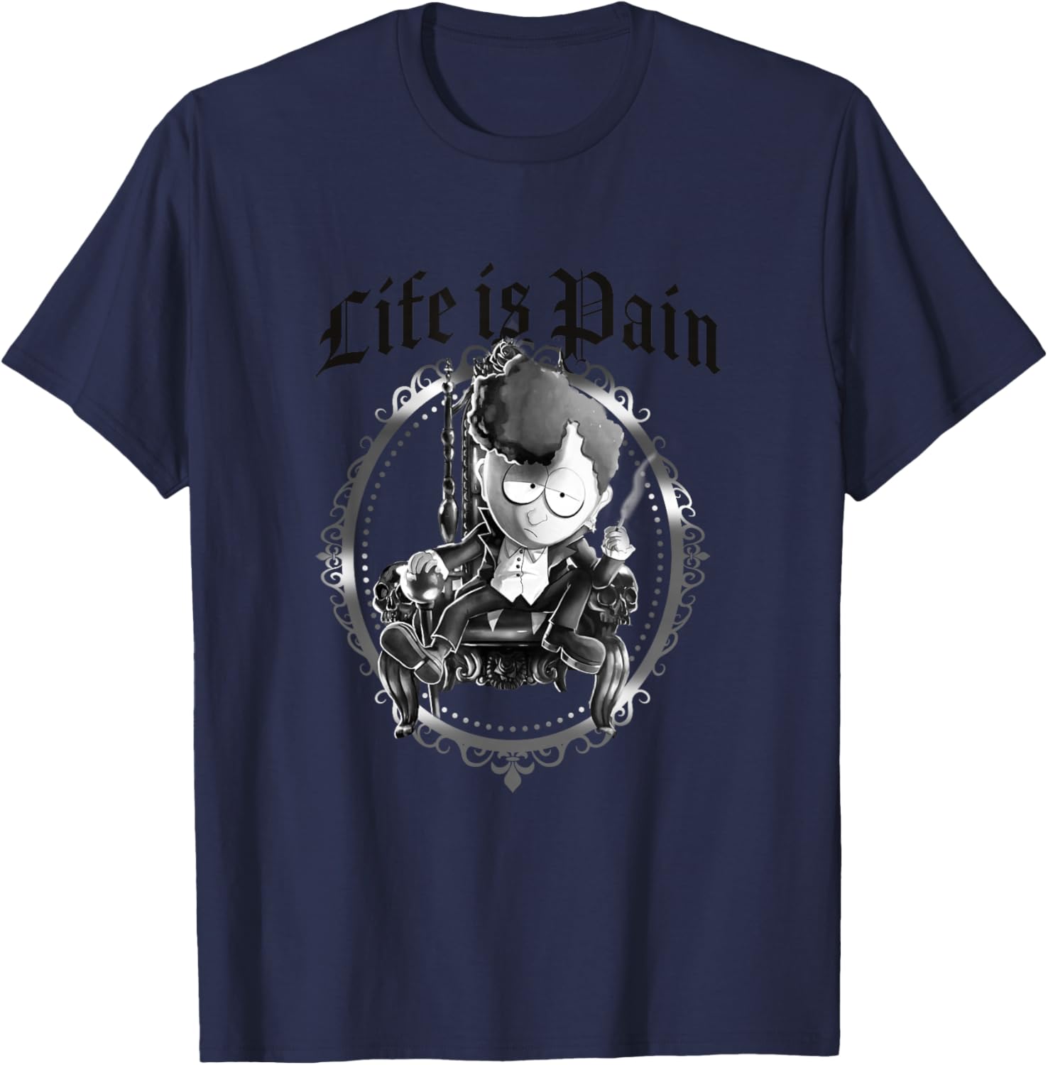 South Park Goth Kid Michael Life Is Pain Graphic T-Shirt for Fans - 2
