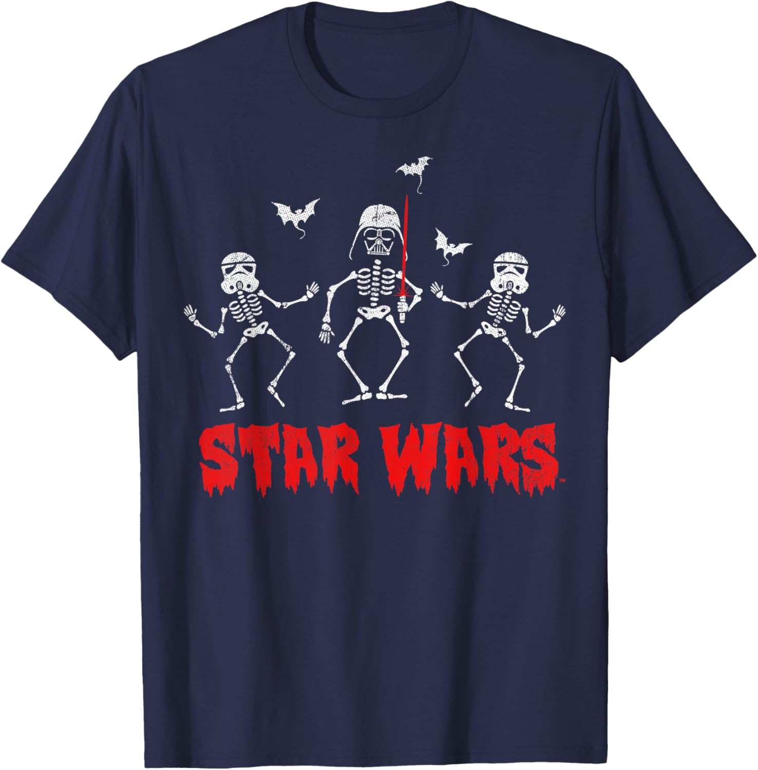 Star Wars Halloween Darth Vader Spooky Skeleton T-Shirt for Fun loving Fans - 4