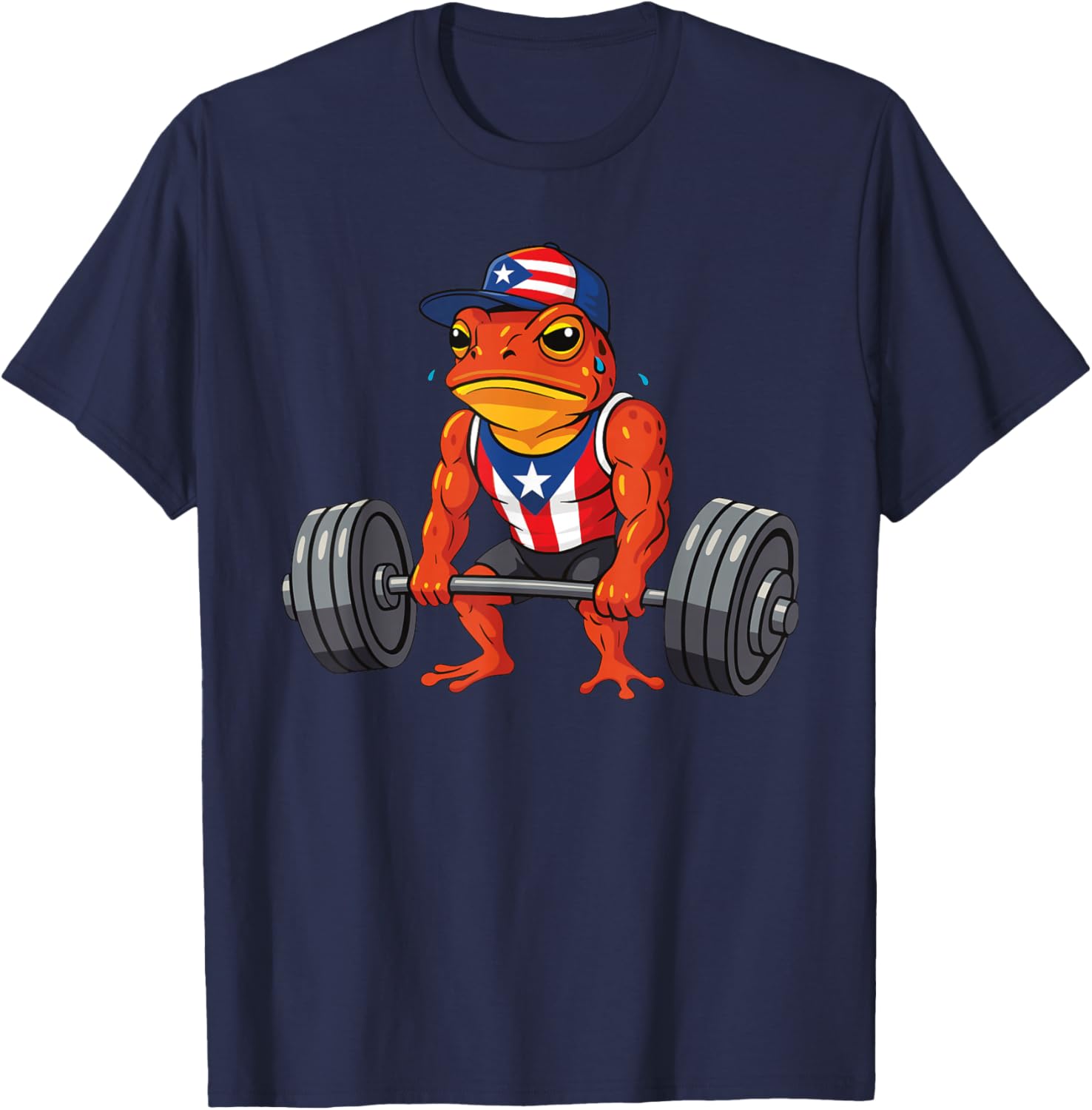 Taino Coqui Frog Gym Training T-Shirt with Puerto Rico Flag Design - 17