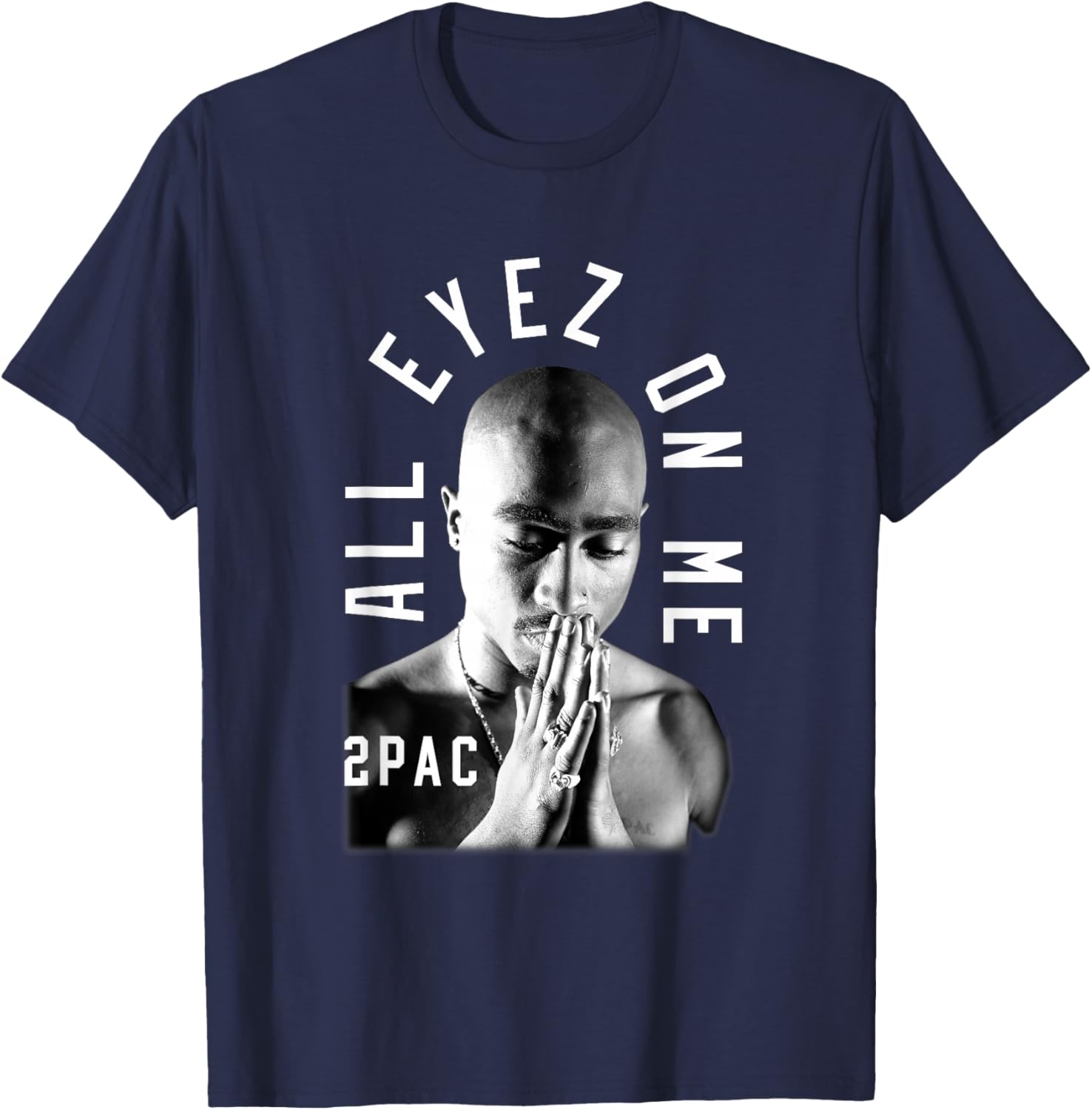 Tupac Shakur Classic Fit T-Shirt - Black Cotton Polyester Short Sleeve - 2