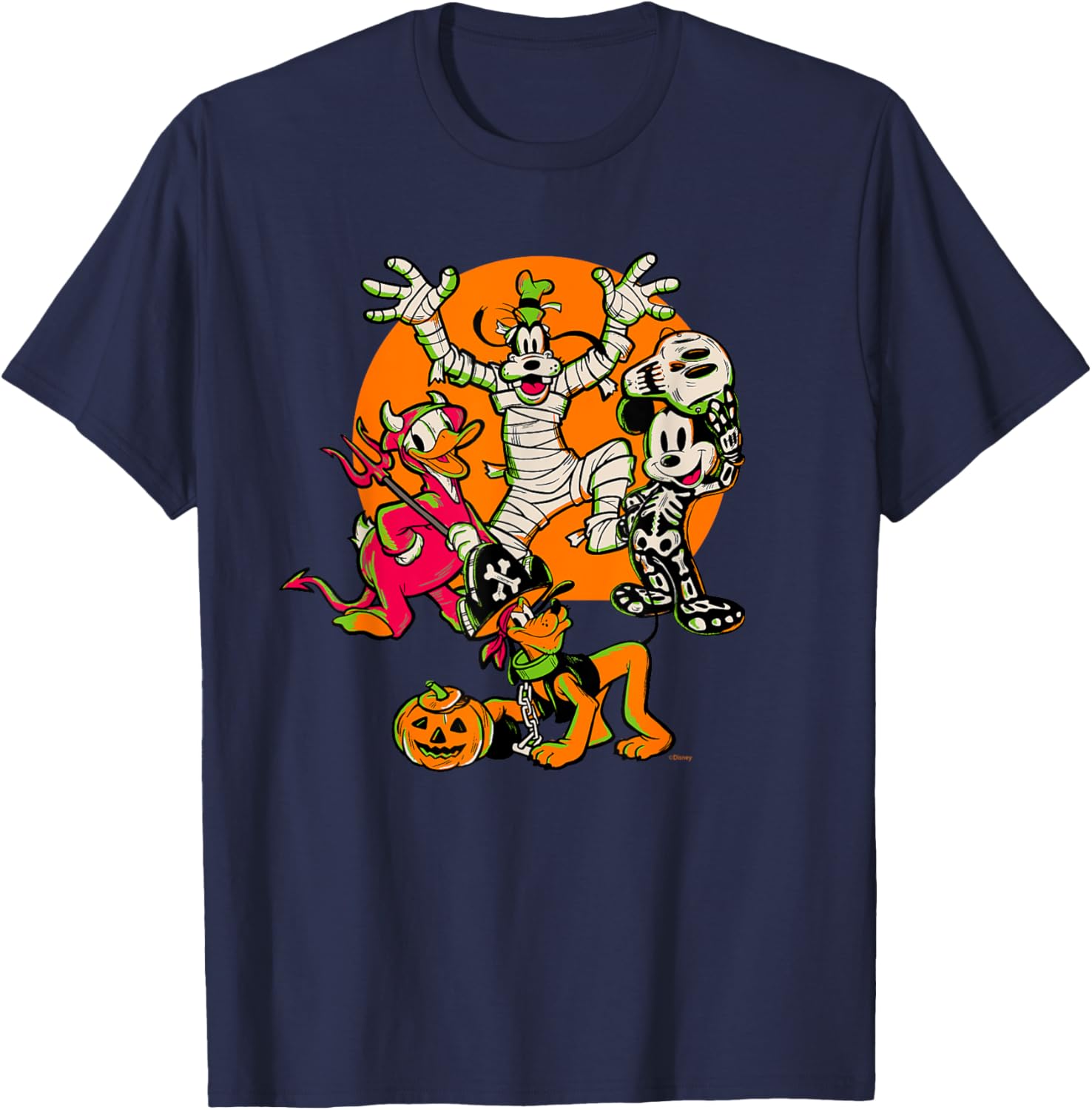 Disney 100 Mickey, Donald, Goofy & Pluto Halloween Costume T-Shirt - 21