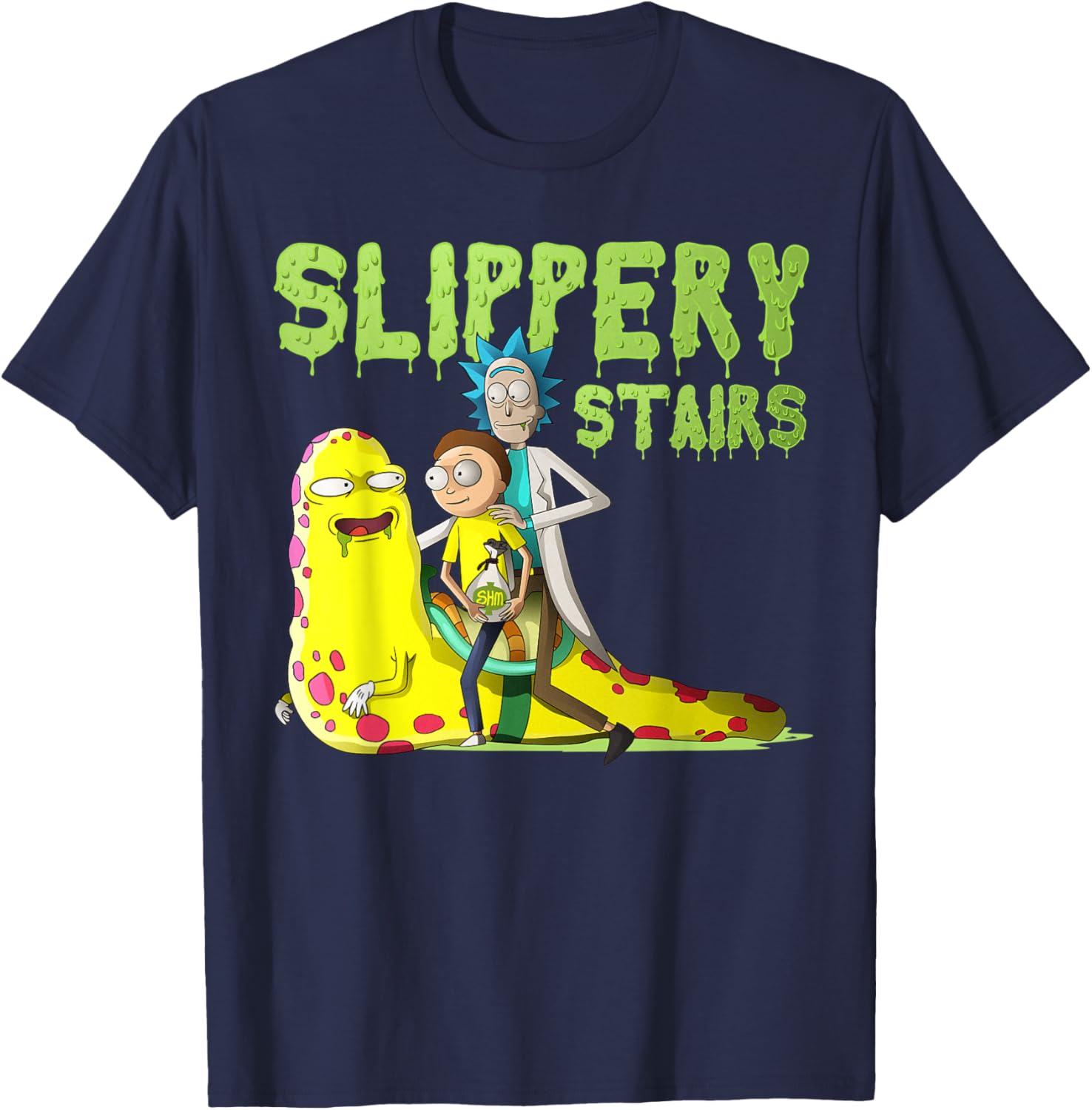 Rick and Morty Slippery Stairs T-Shirt Fun Graphic Tee for Fans - 5