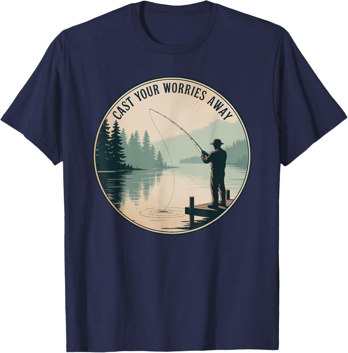 Relaxing Fishing Scenery T-Shirt for Nature Lovers and Outdoor Enthusiasts - 15